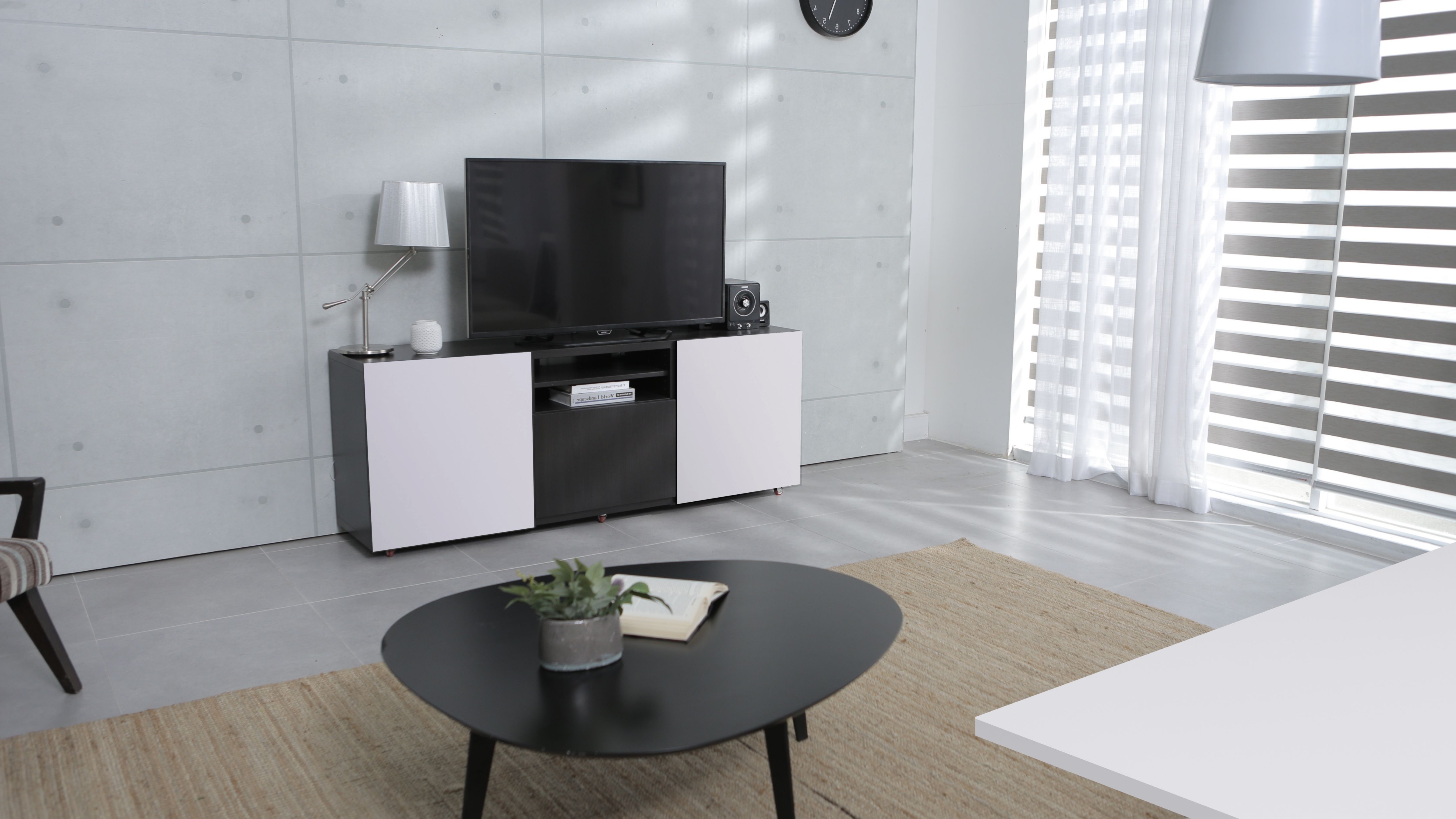 White Semi edged Melamine-faced chipboard (MFC) Furniture board, (L)2.5m (W)150mm (T)16mm