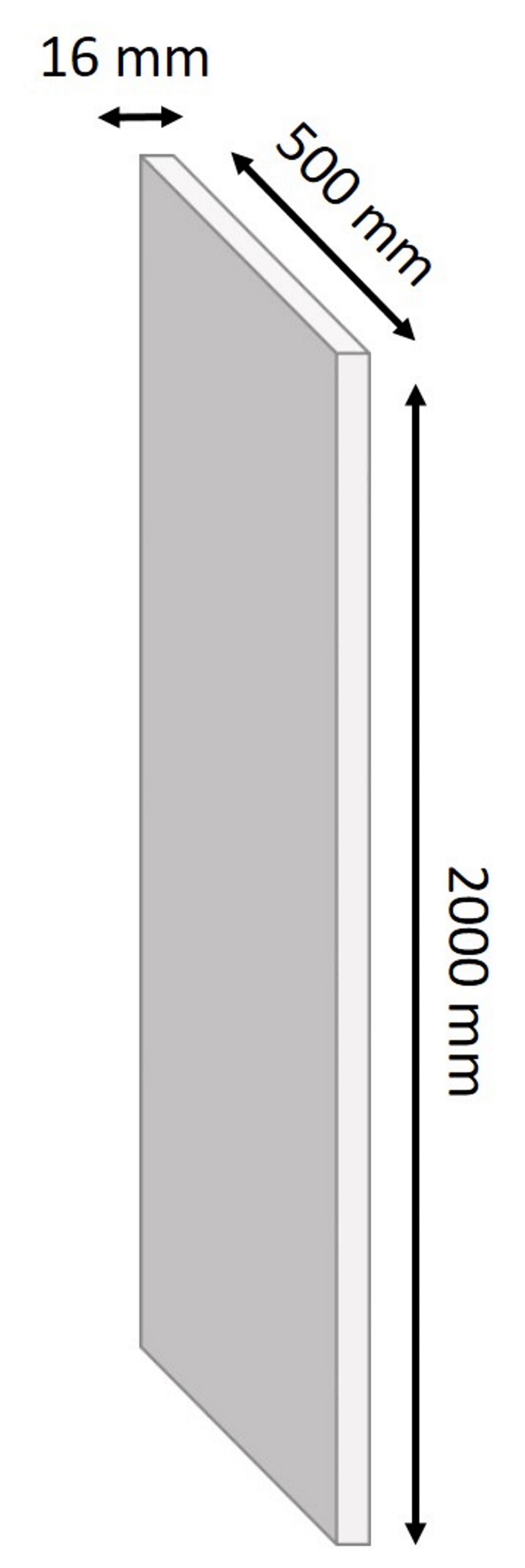 White Semi edged Melamine-faced chipboard (MFC) Furniture board, (L)2m (W)500mm (T)16mm