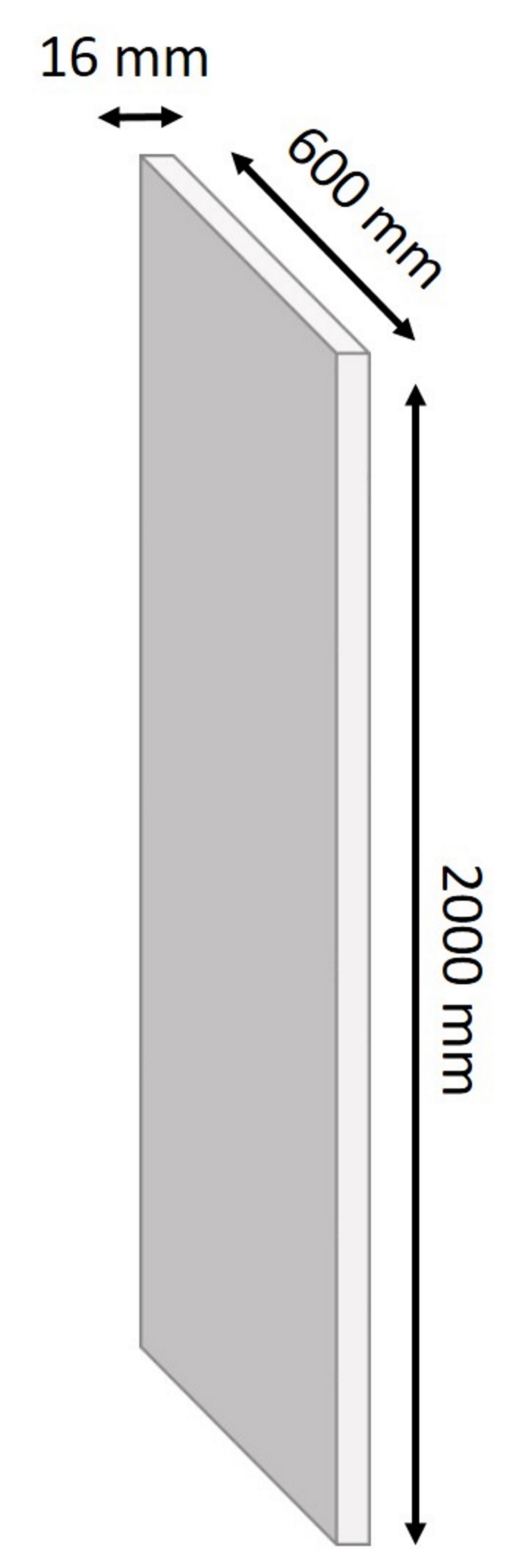 White Semi edged Melamine-faced chipboard (MFC) Furniture board, (L)2m (W)600mm (T)16mm