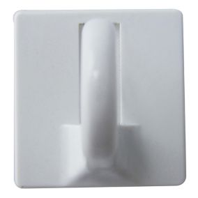 White Small Cup hook (L)25.7mm, Pack of 2