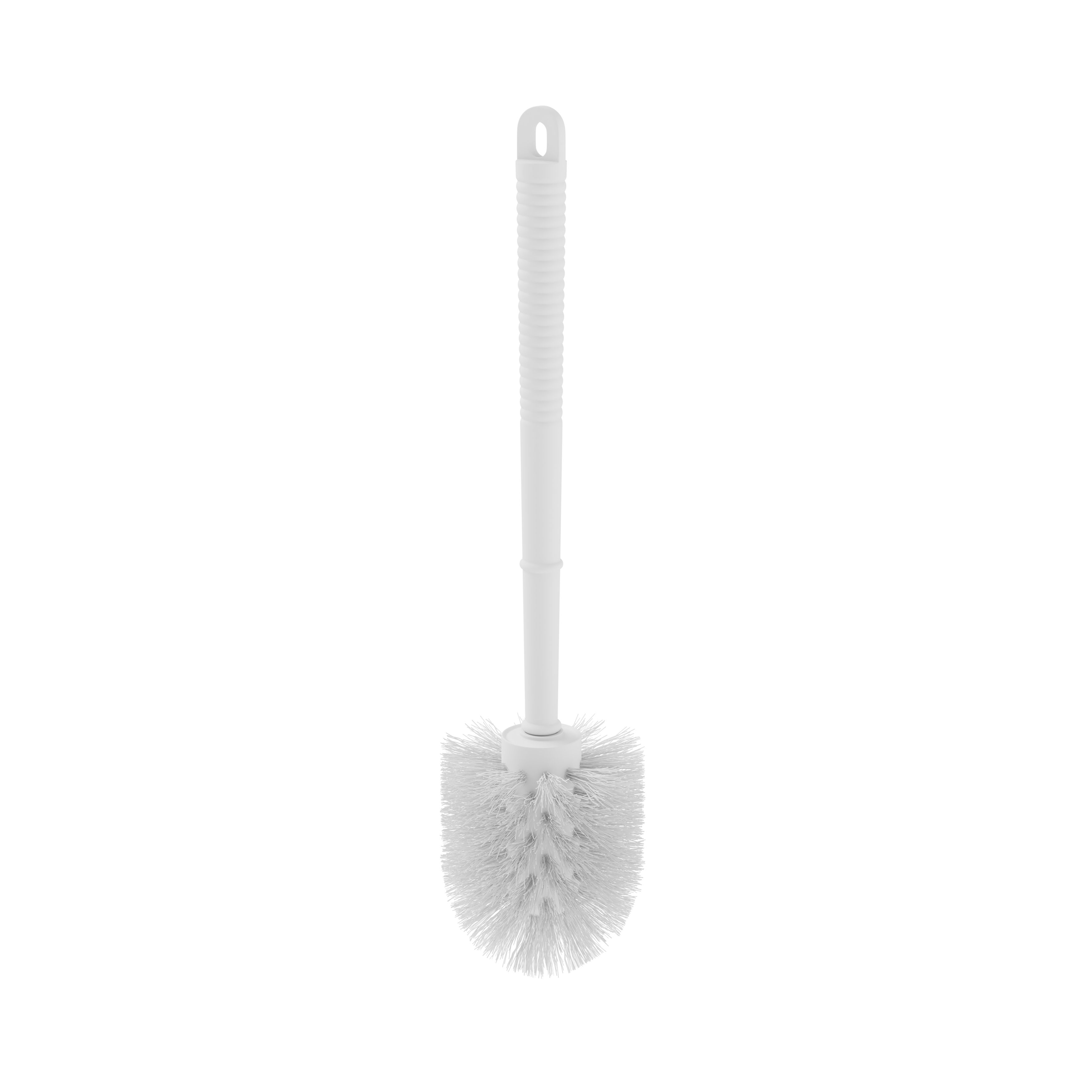 White plastic toilet clearance brush