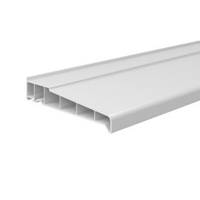 White uPVC Straight Window sill, (L)3m (W)70mm (T)30mm