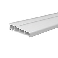 White uPVC Straight Window sill, (L)3m (W)70mm (T)30mm