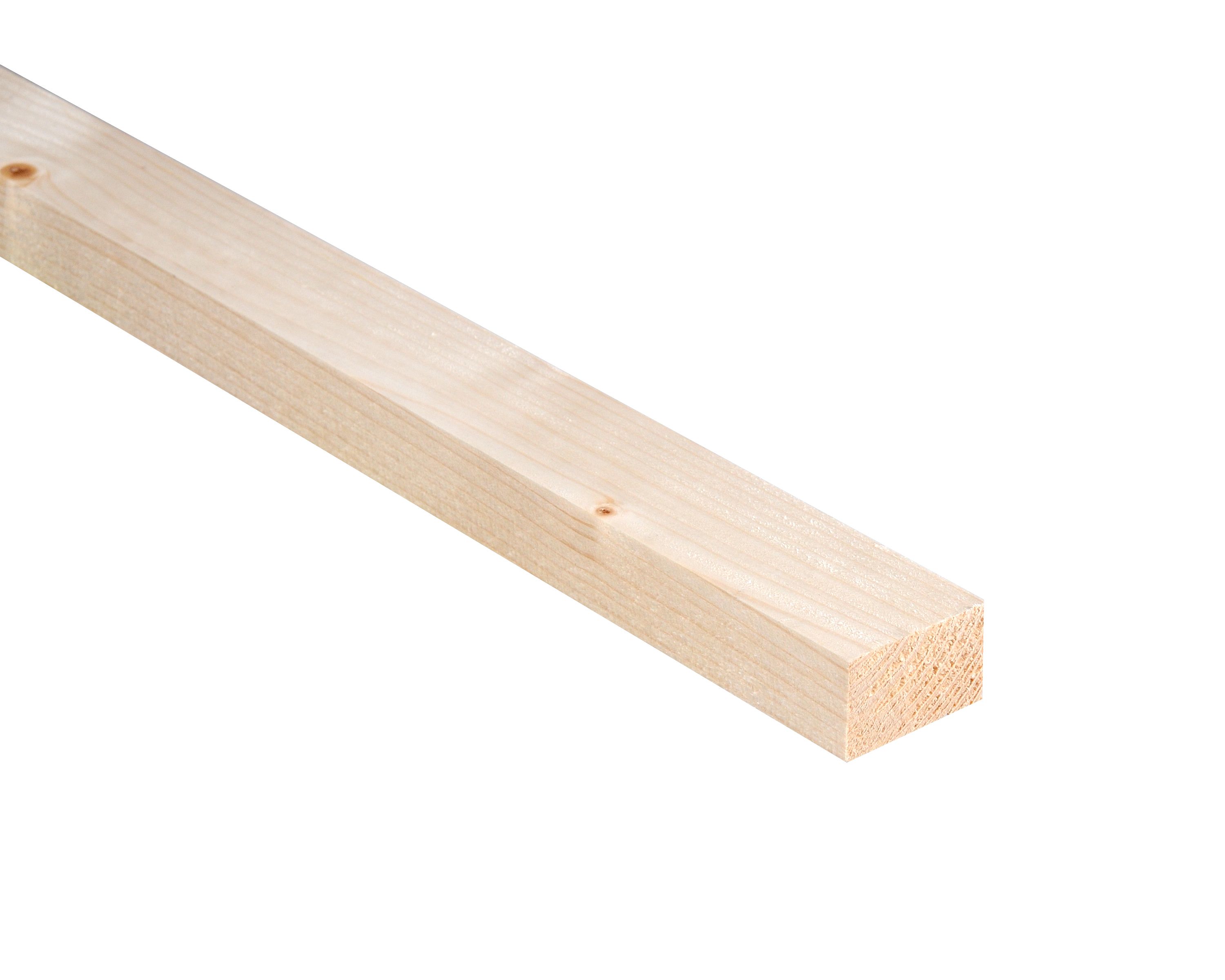 Whitewood spruce Timber (L)2.4m (W)75mm (T)47mm, Pack of 4