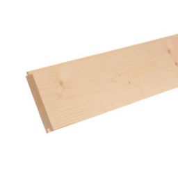 Whitewood spruce Tongue & groove Floorboard (L)2.1m (W)119mm (T)18mm