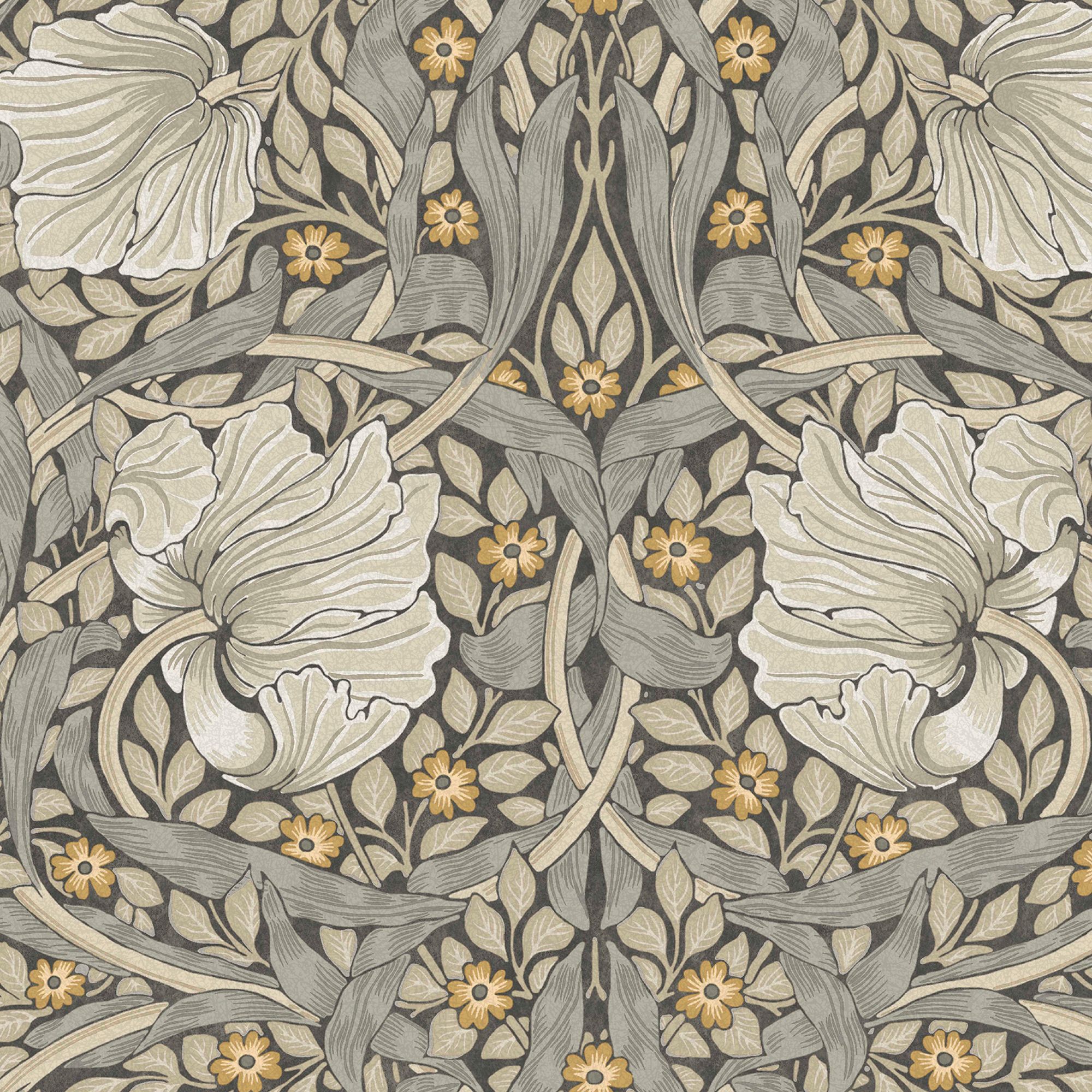 William Morris Gallery Collection Grey Pimpernel Smooth Wallpaper