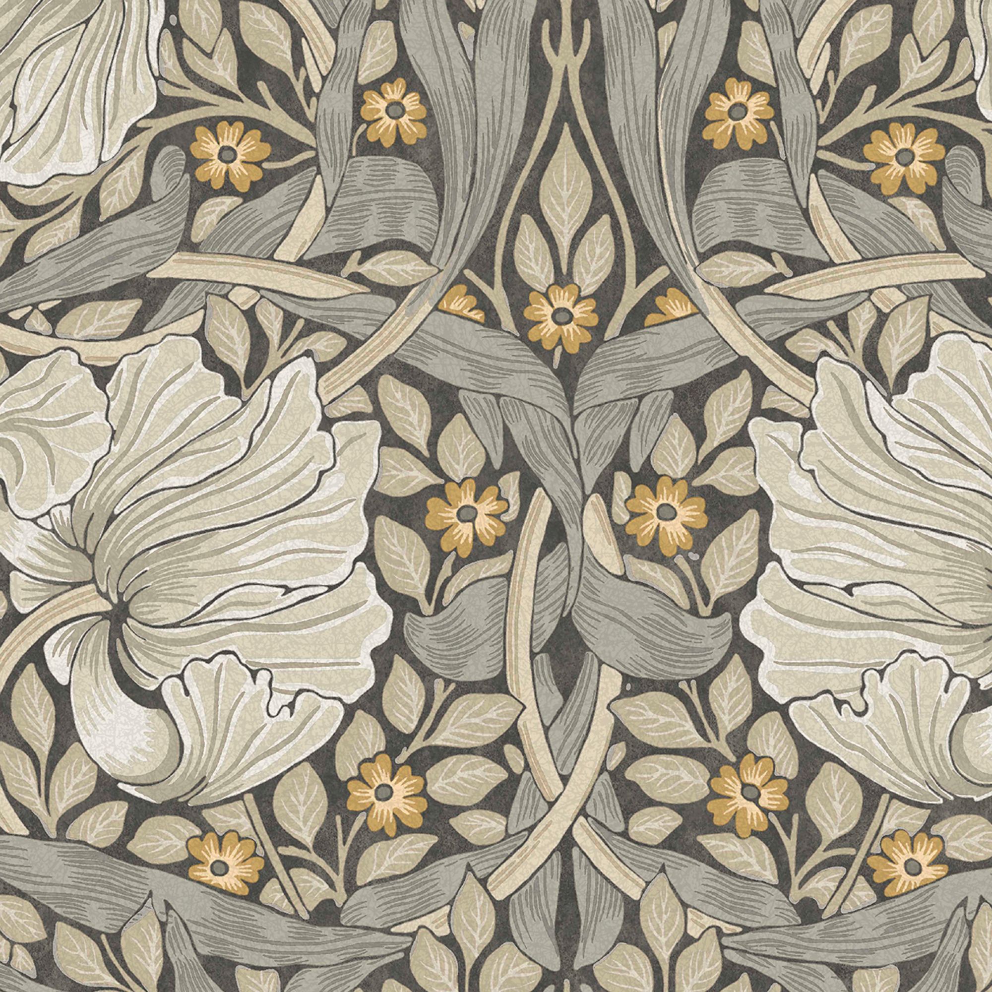 William Morris Gallery Collection Grey Pimpernel Smooth Wallpaper