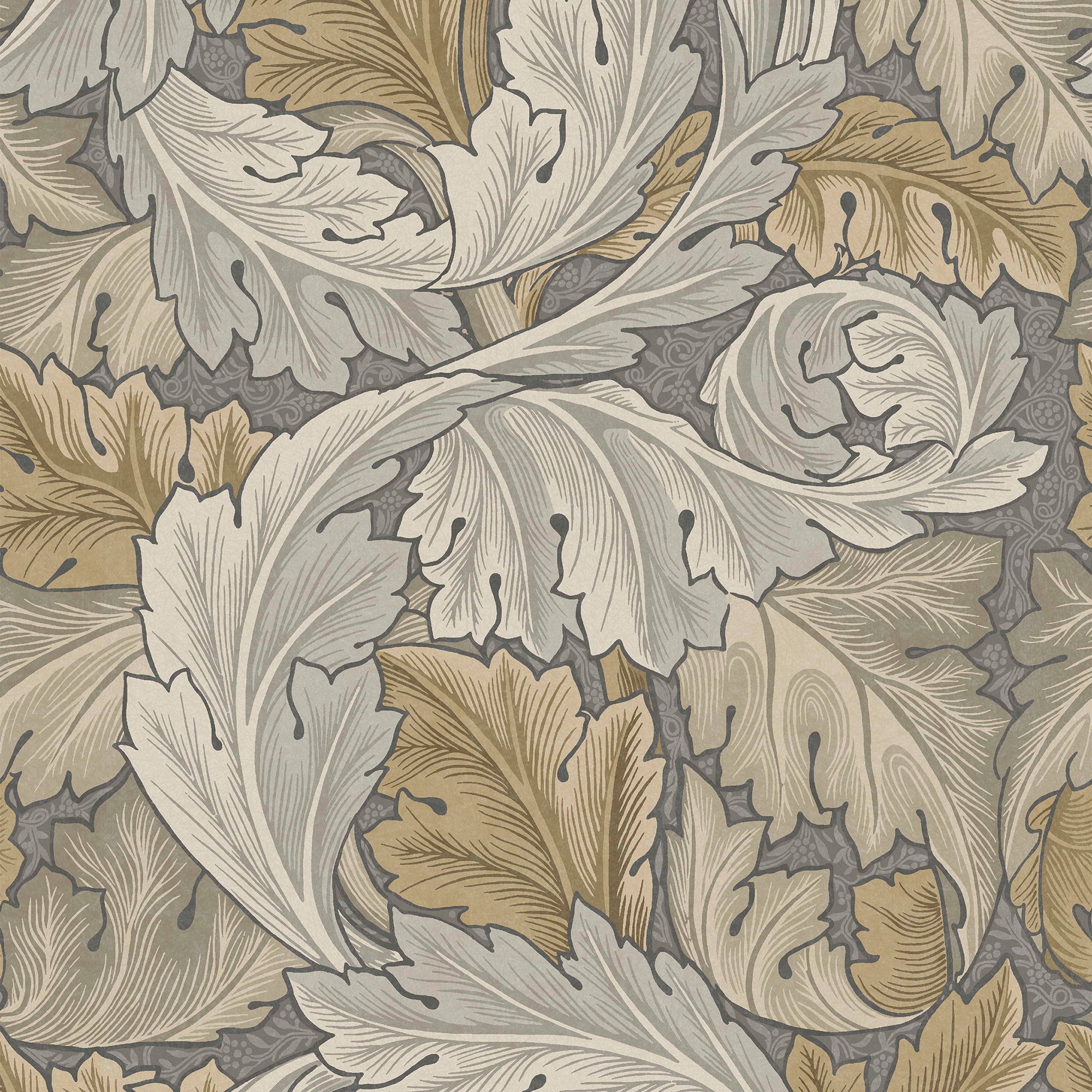 William Morris Gallery Collection Neutral Acanthus Smooth Wallpaper