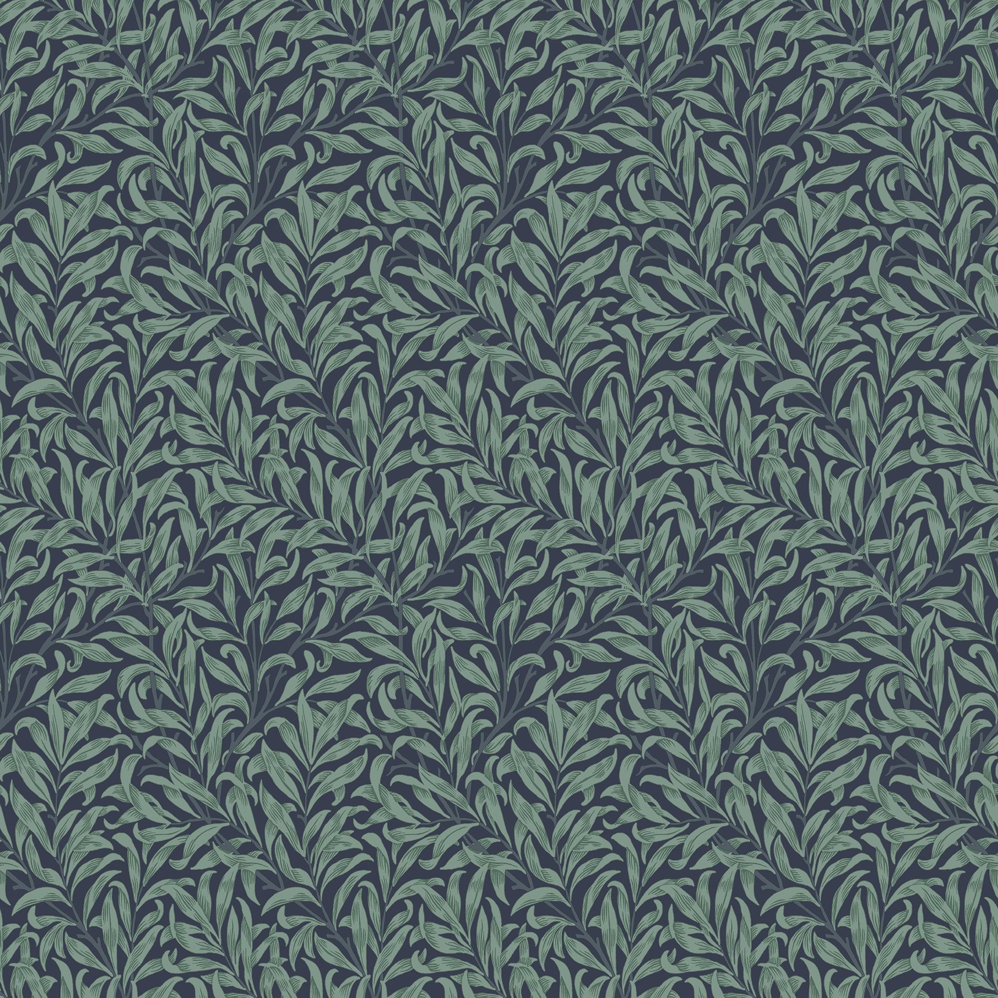 William Morris Midnight Bough Ditsy Smooth Wallpaper