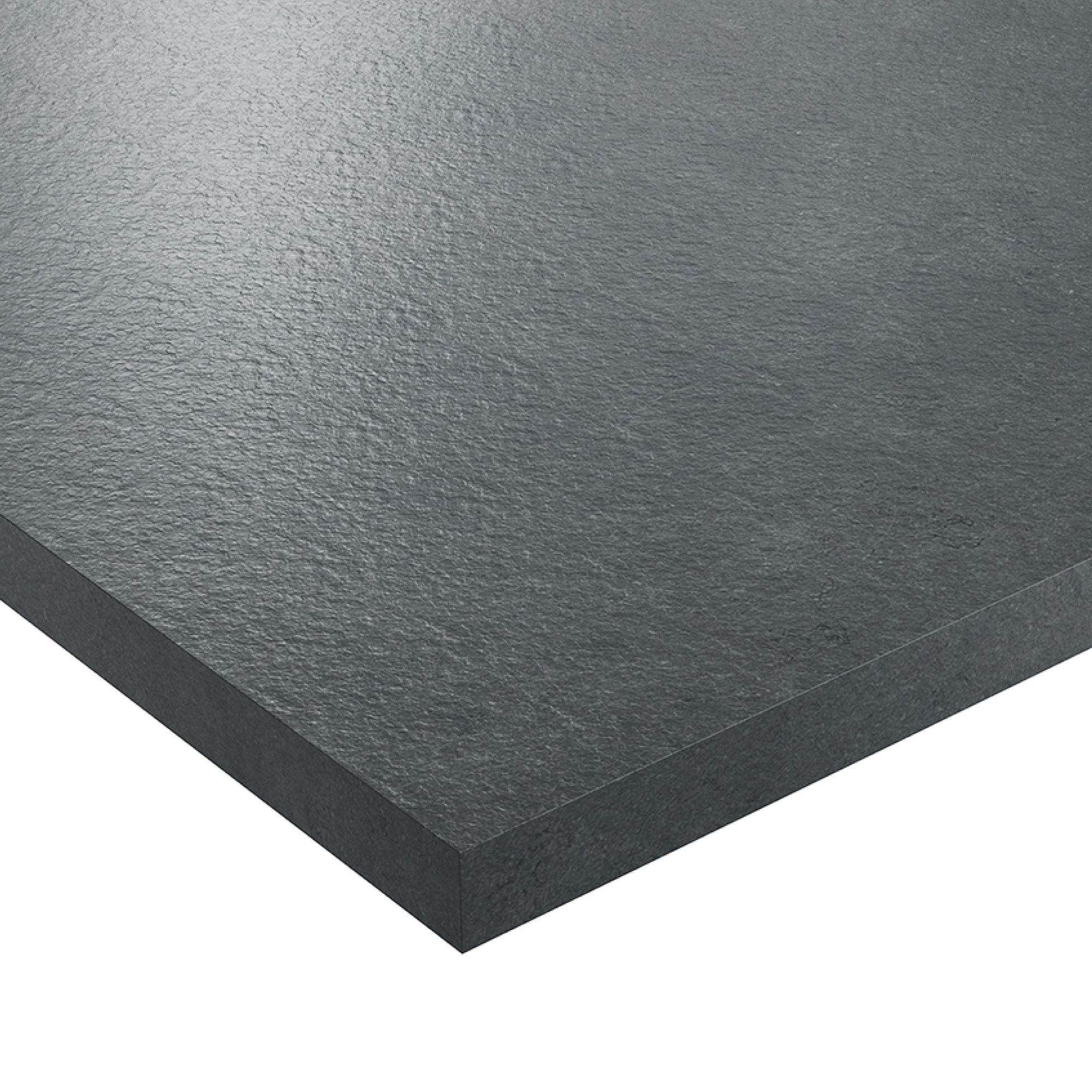 Wilsonart Brasilia Matt Grey Stone effect Laminate Square edge Kitchen Worktop, (L)3000mm (W)600mm (T)22mm