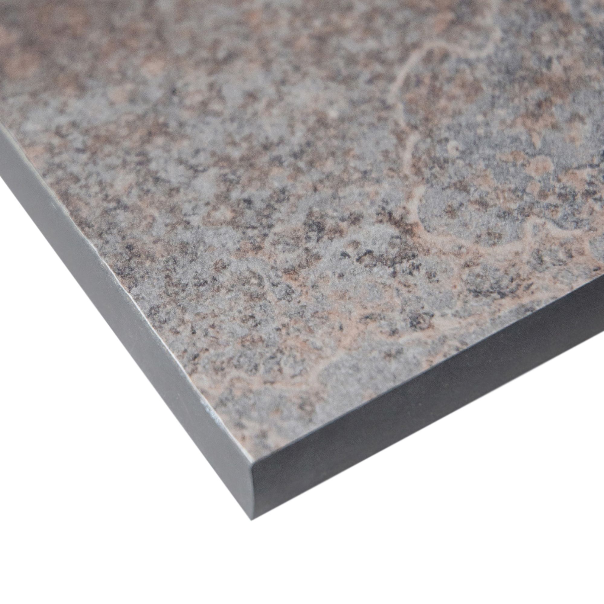 Wilsonart Caldeira Brown Concrete effect Compact Laminate Square edge Kitchen Breakfast bar, (L)3000mm (W)900mm (T)12mm