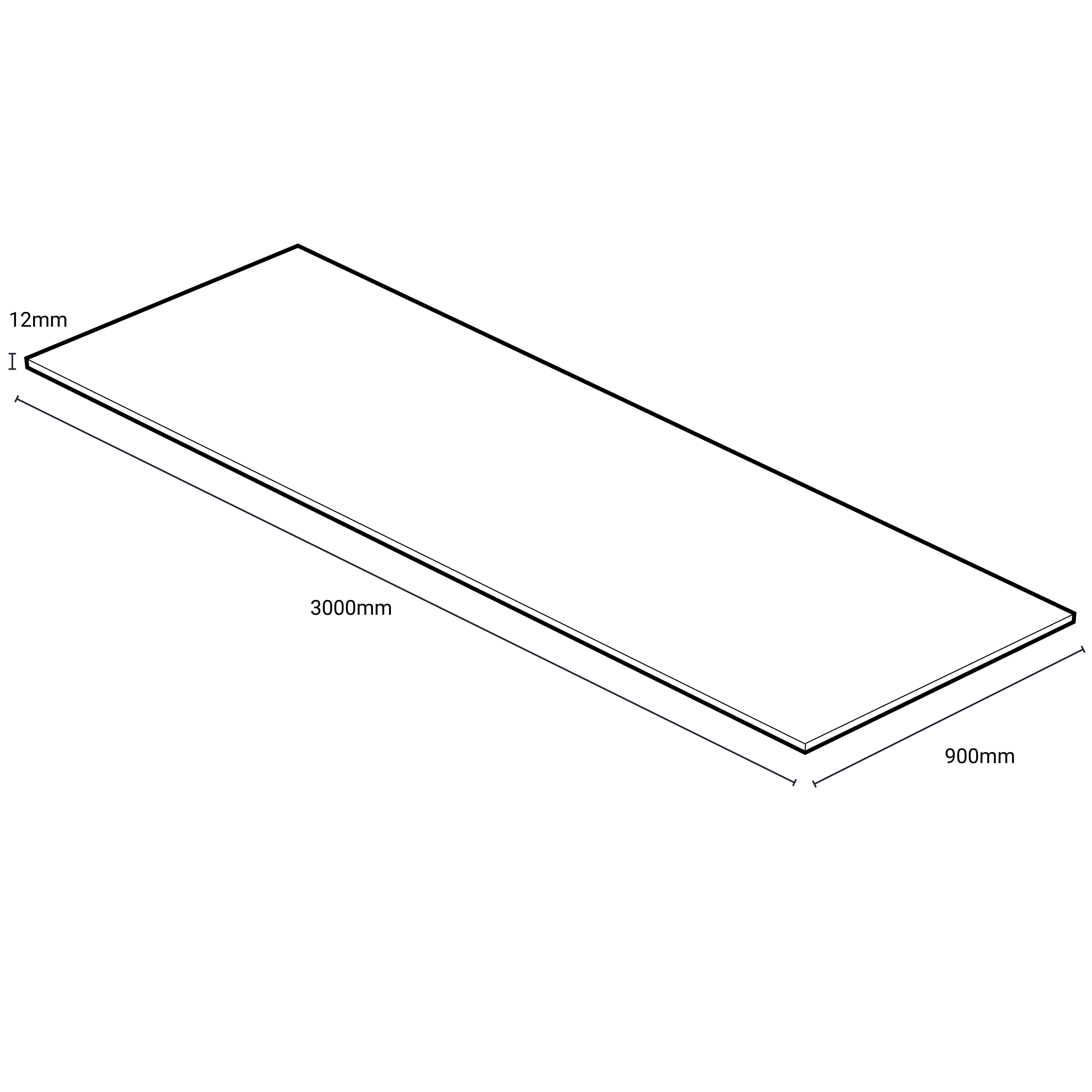 Wilsonart Caldeira Brown Concrete effect Compact Laminate Square edge Kitchen Breakfast bar, (L)3000mm (W)900mm (T)12mm