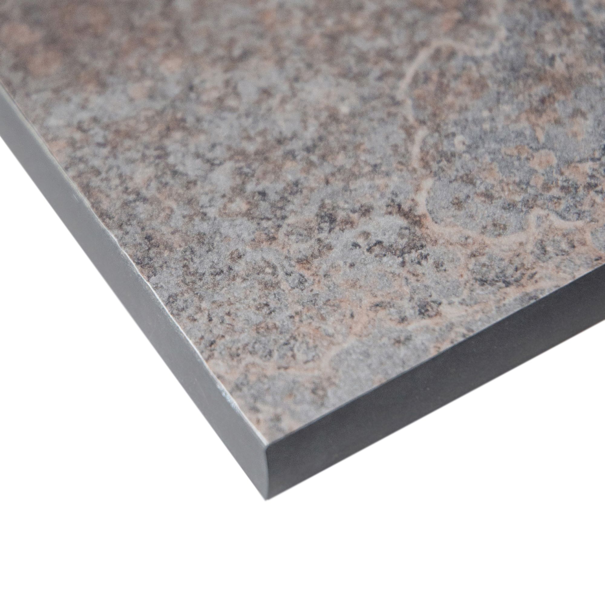 Wilsonart Caldeira Brown Concrete effect Compact Laminate Square edge Kitchen Worktop, (L)3000mm (W)610mm (T)12mm