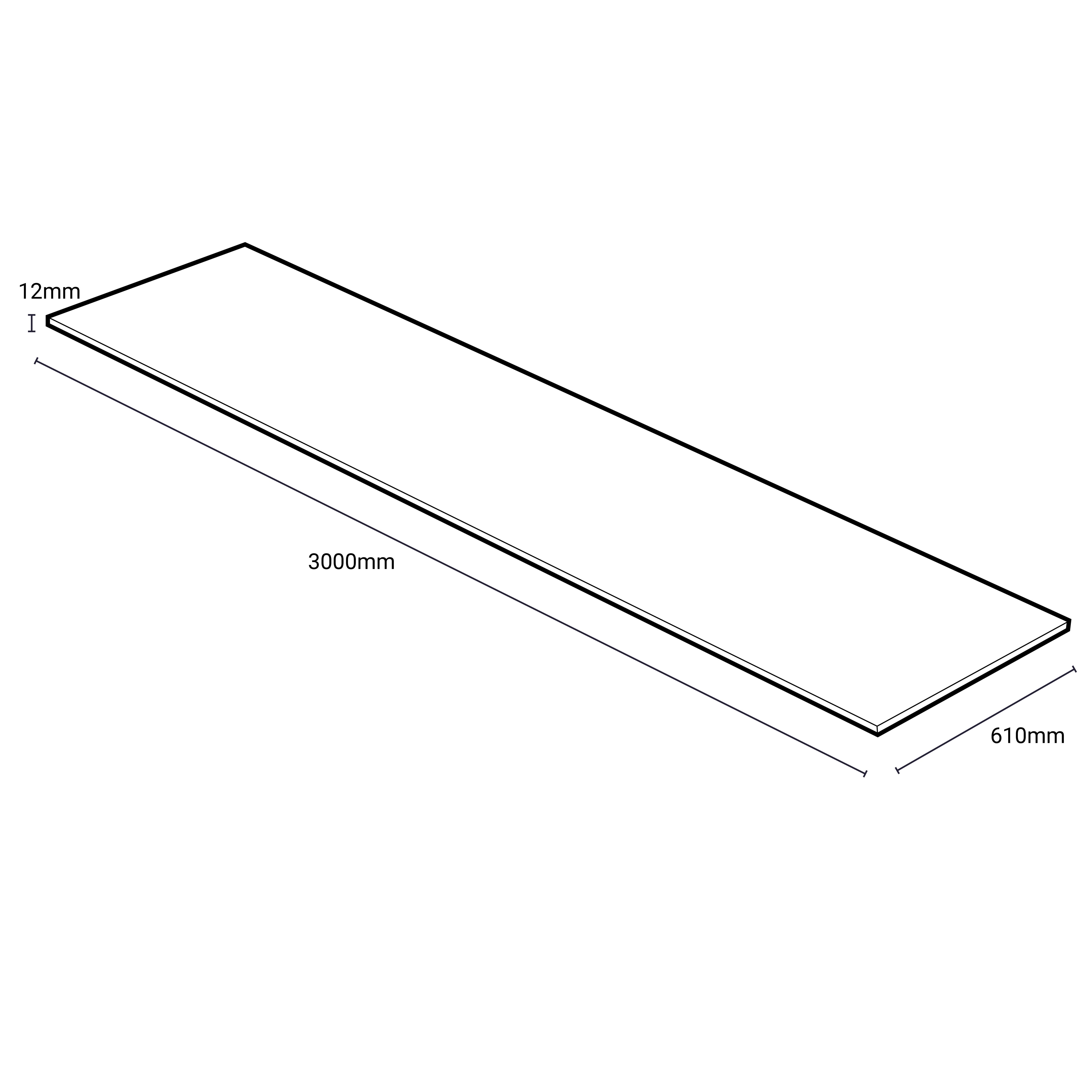 Wilsonart Caldeira Brown Concrete effect Compact Laminate Square edge Kitchen Worktop, (L)3000mm (W)610mm (T)12mm