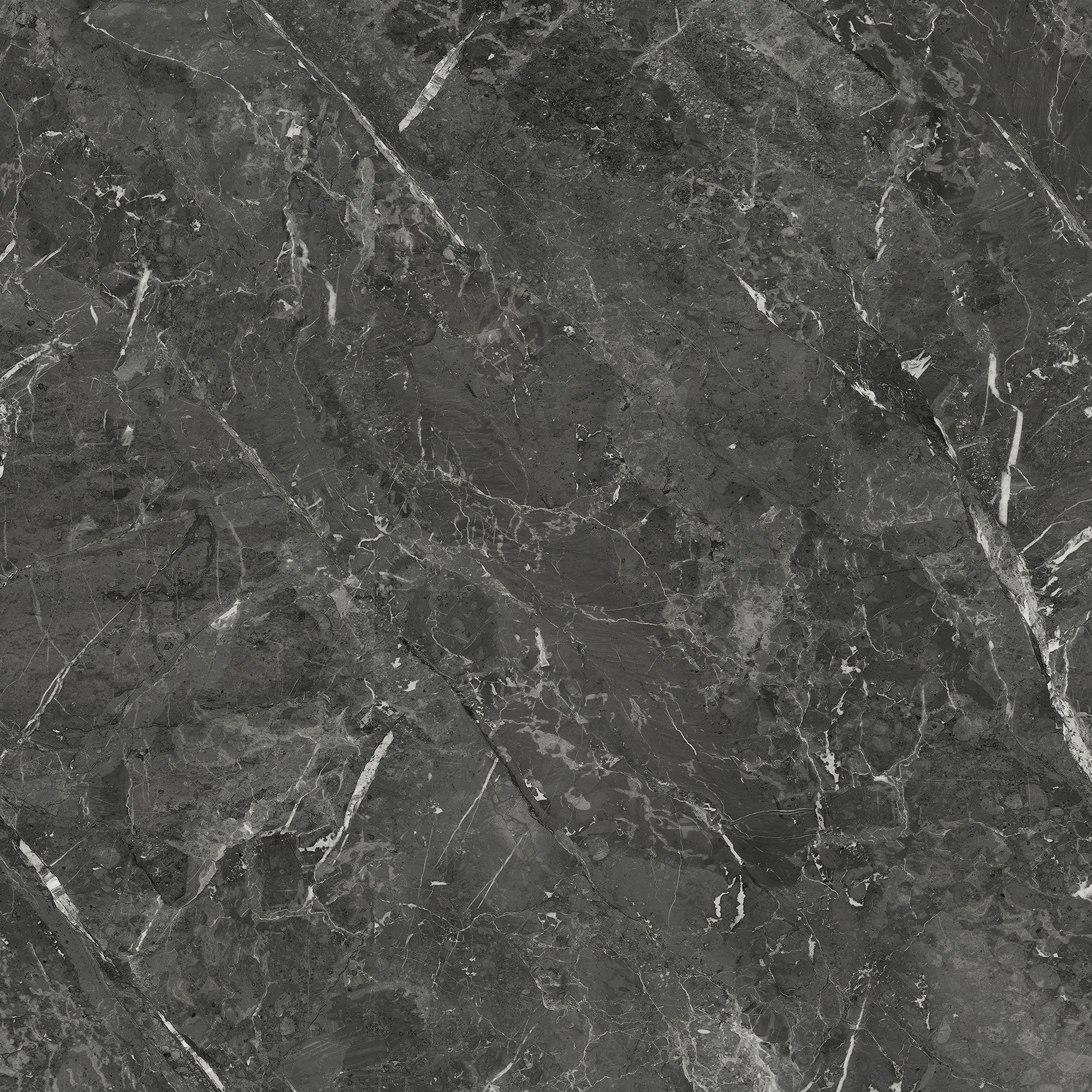 Wilsonart Marmo Nero Matt Black Marble effect Laminate Post-formed edge Kitchen Breakfast bar, (L)3000mm (W)900mm (T)38mm
