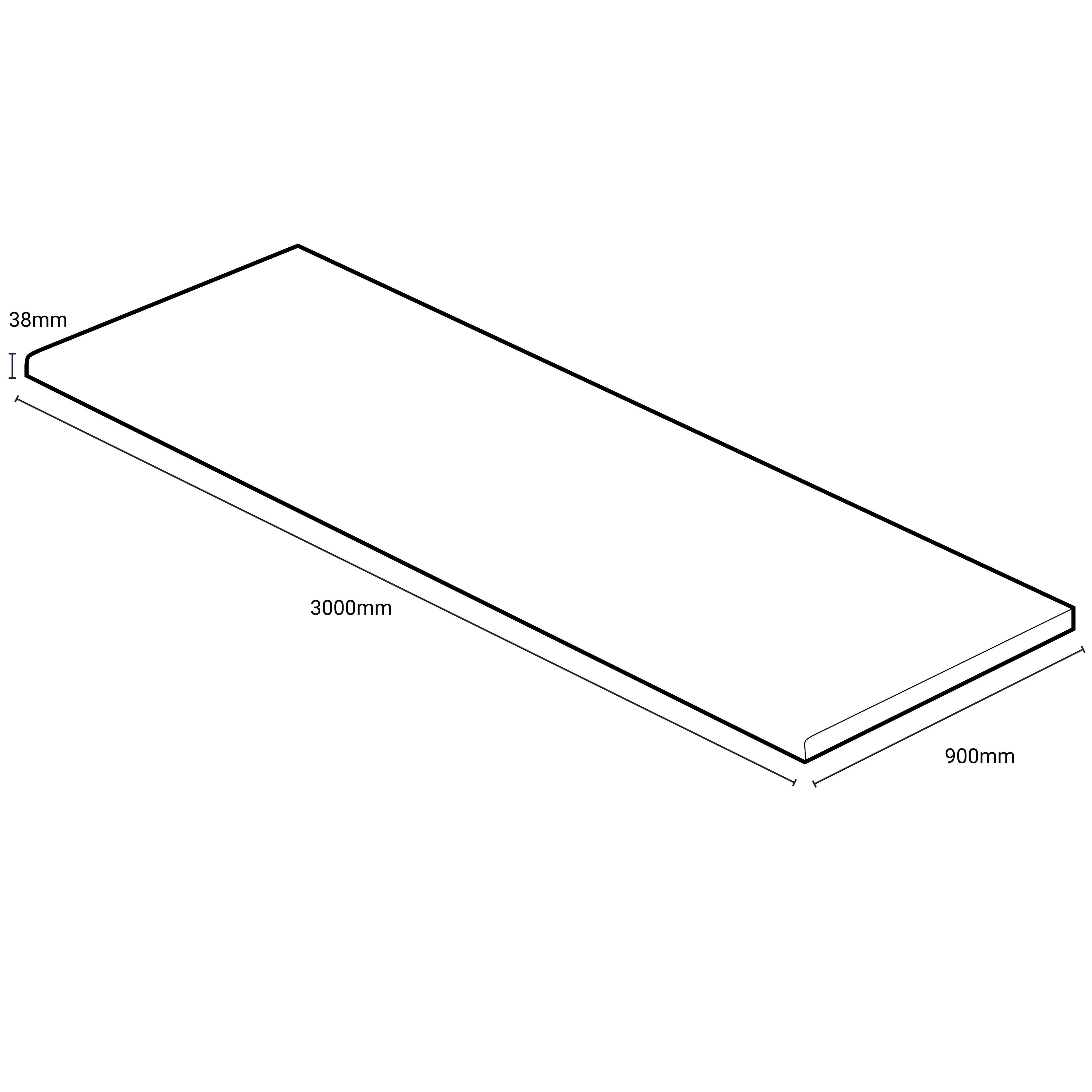 Wilsonart Modern cement Matt Grey Cement effect Laminate Post-formed edge Kitchen Worktop, (L)3000mm (W)600mm (T)38mm