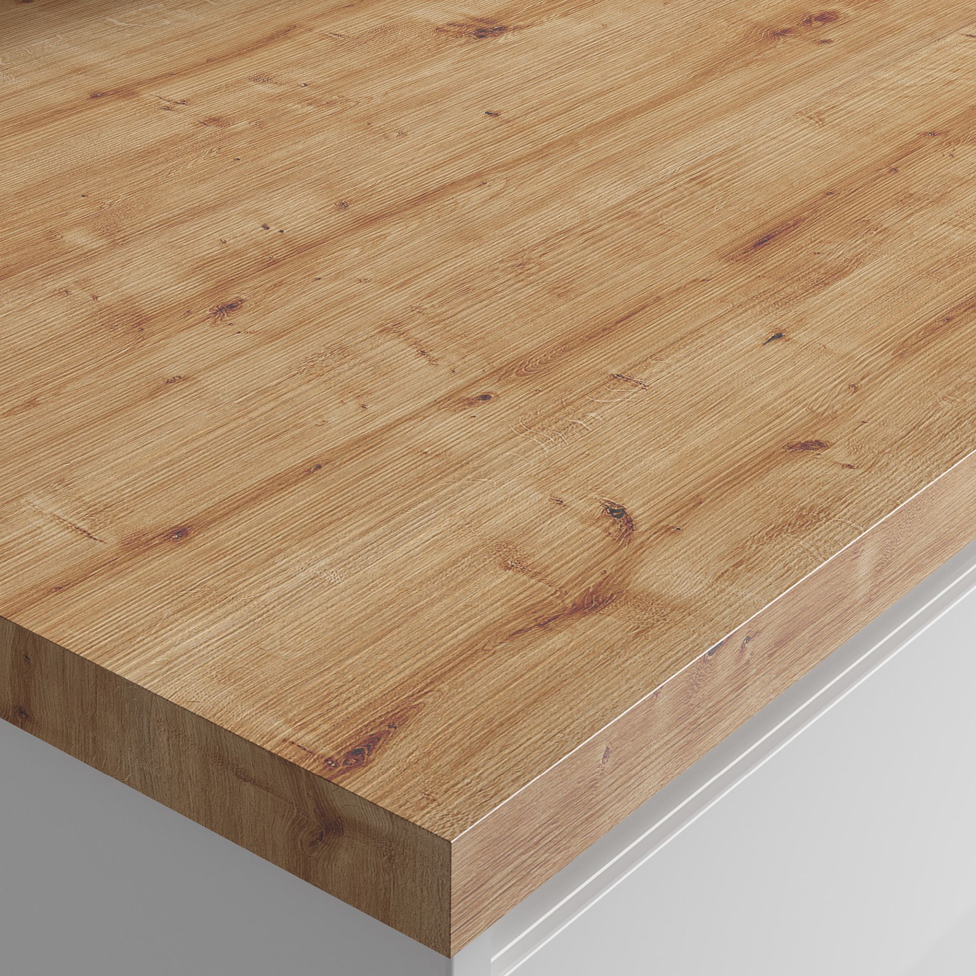 Wilsonart Mountain oak Matt Wood effect Laminate Square edge Kitchen Worktop, (L)3000mm (W)600mm (T)38mm