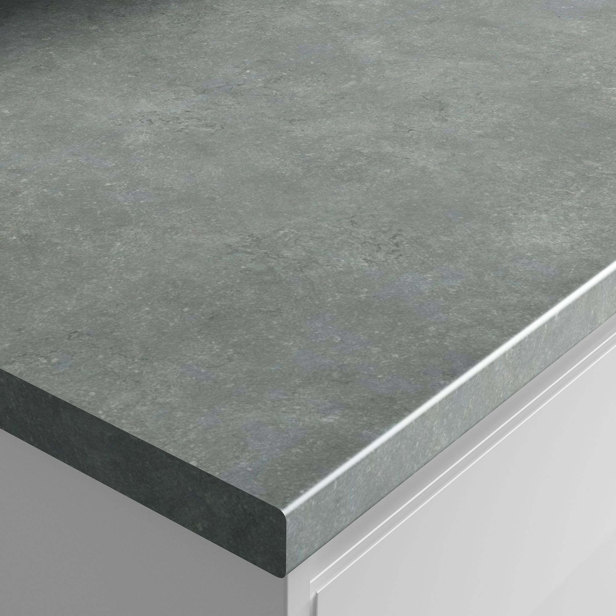 Wilsonart Tectonica Matt Grey Stone effect Laminate Post-formed edge Kitchen Worktop, (L)3000mm (W)600mm (T)38mm