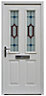 Windsor 2 panel Decorative Glazed White External Door, (H)2085mm (W)920mm
