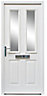 Windsor 2 panel Obscure Glazed White External Door, (H)2085mm (W)920mm