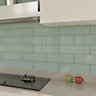 Windsor Sage Gloss Ceramic Wall Tile, Pack of 30, (L)300mm (W)100mm