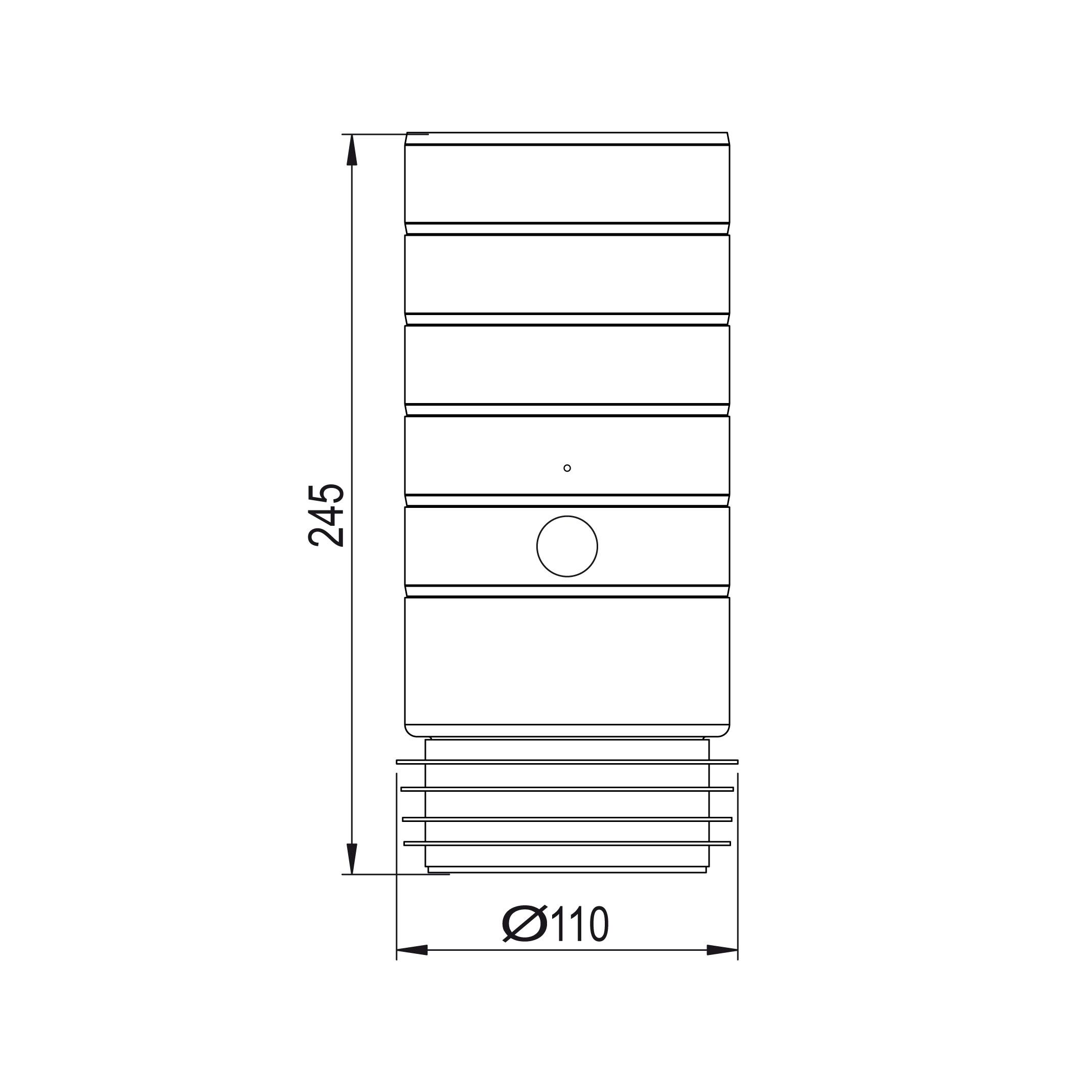 Wirquin Push-fit Pan connector (Dia)110mm
