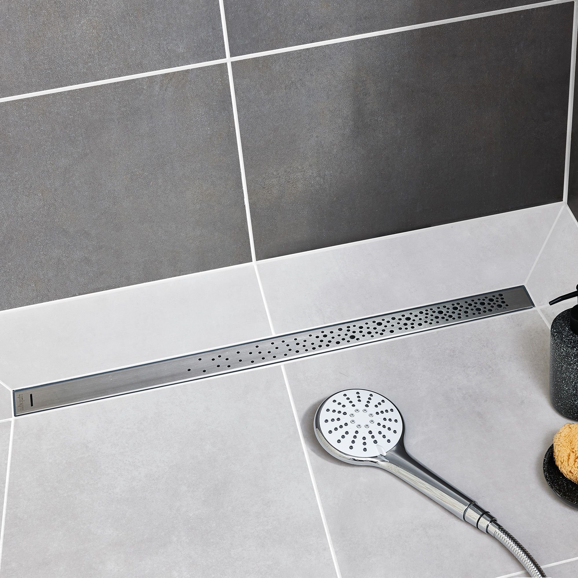 Wirquin Straight Wet room Channel drain, (L)700mm (W)92mm