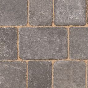 Woburn rumbled Graphite Block paving (L)134mm (W)134mm (T)50mm