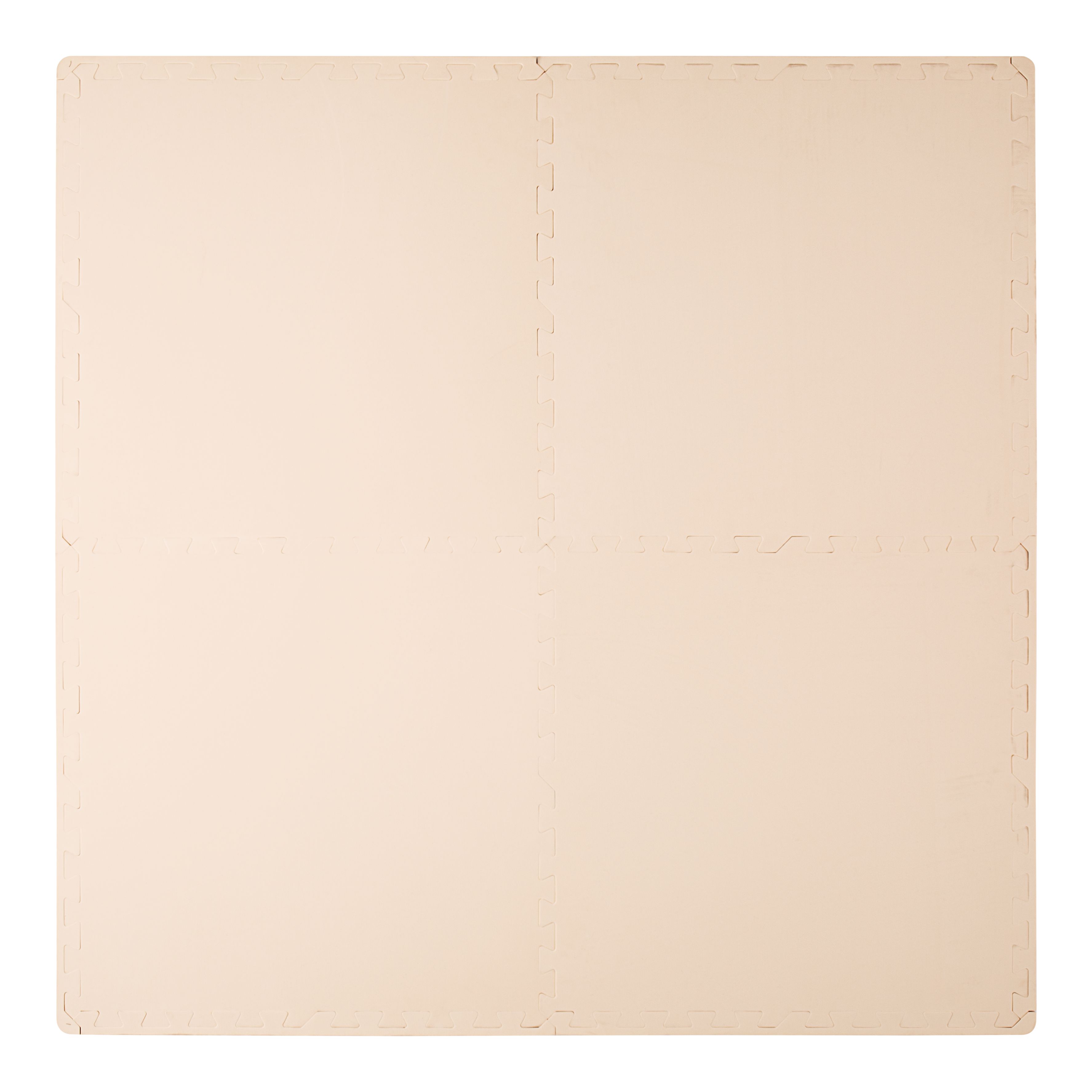 Wooden Medium Interlocking Mat, (L)62cm x (W)62cm, Pack of 4
