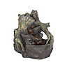 Woodland twist Water feature with LED lights (H)38.1cm