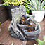Woodland twist Water feature with LED lights (H)38.1cm
