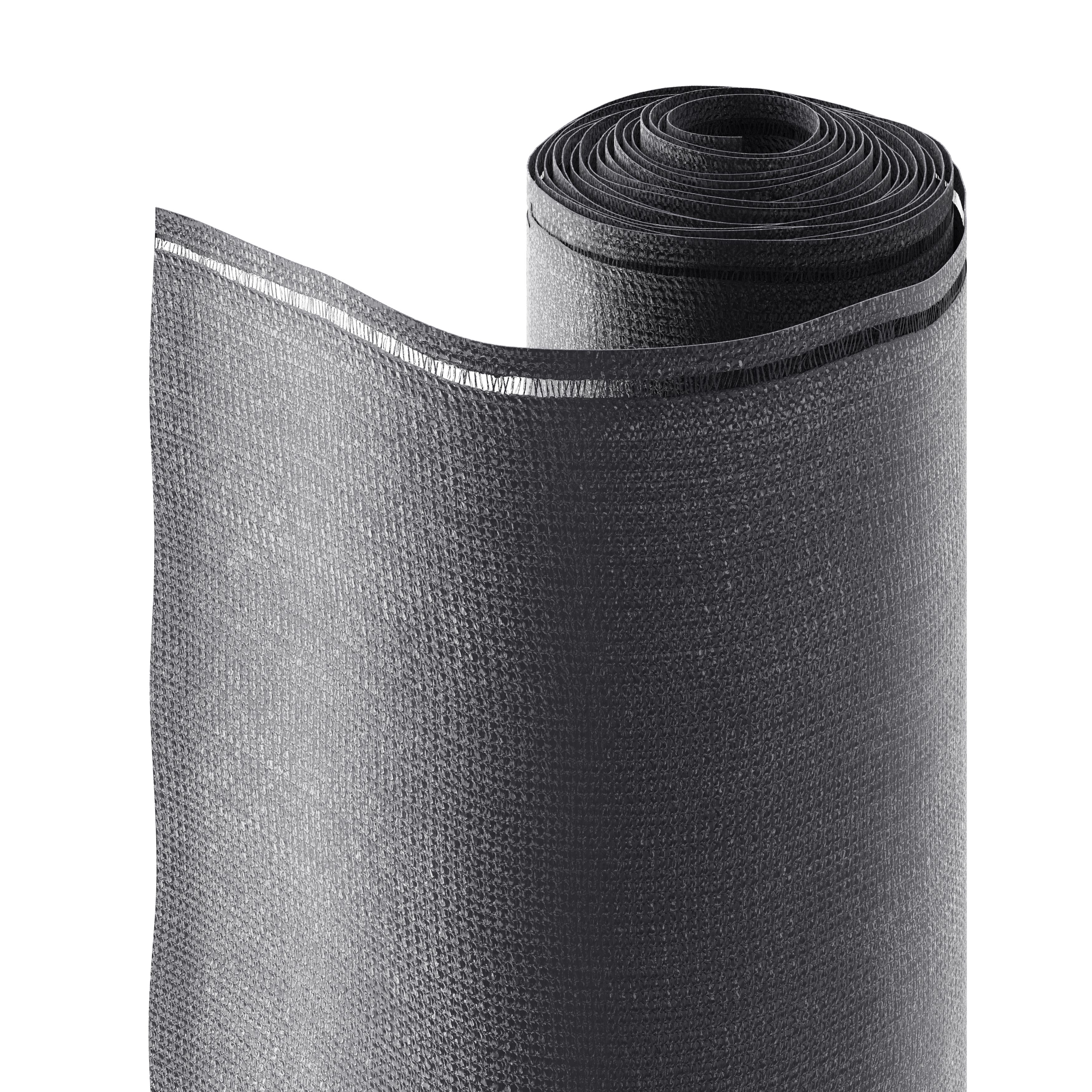 Woven breeze Grey High-density polyethylene (HDPE) & woven fibre Garden screen (H)1m (W)3m