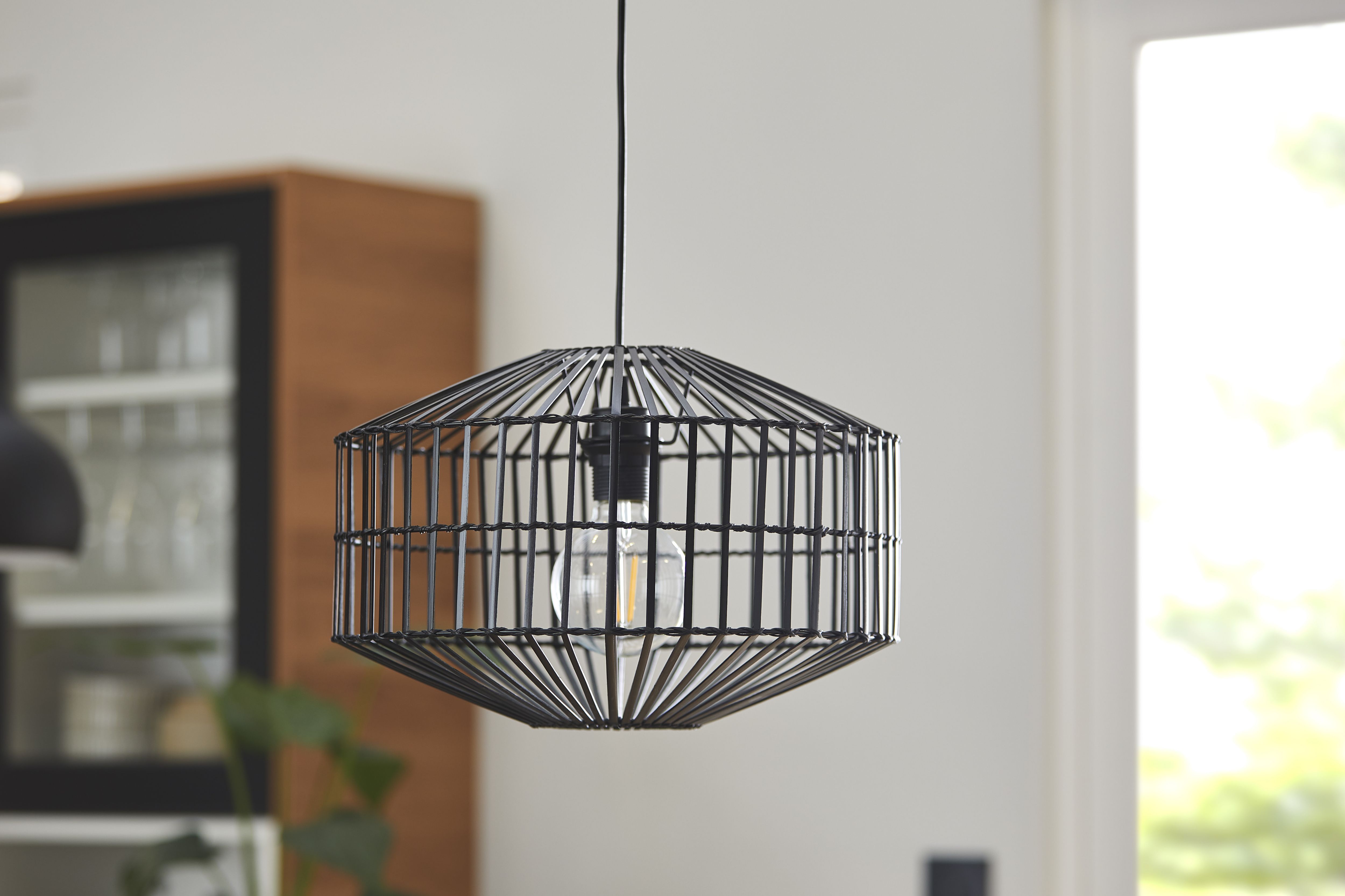 Wutai Black Pendant ceiling light, (Dia)380mm