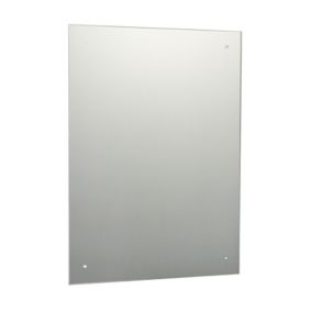 x4 Pre-drilled holes Clear Rectangular Frameless Mirror (H)60cm (W)45cm