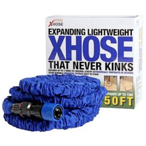 XHose Blue Flexible Extendable Expanding Hose pipe (L)15.24m