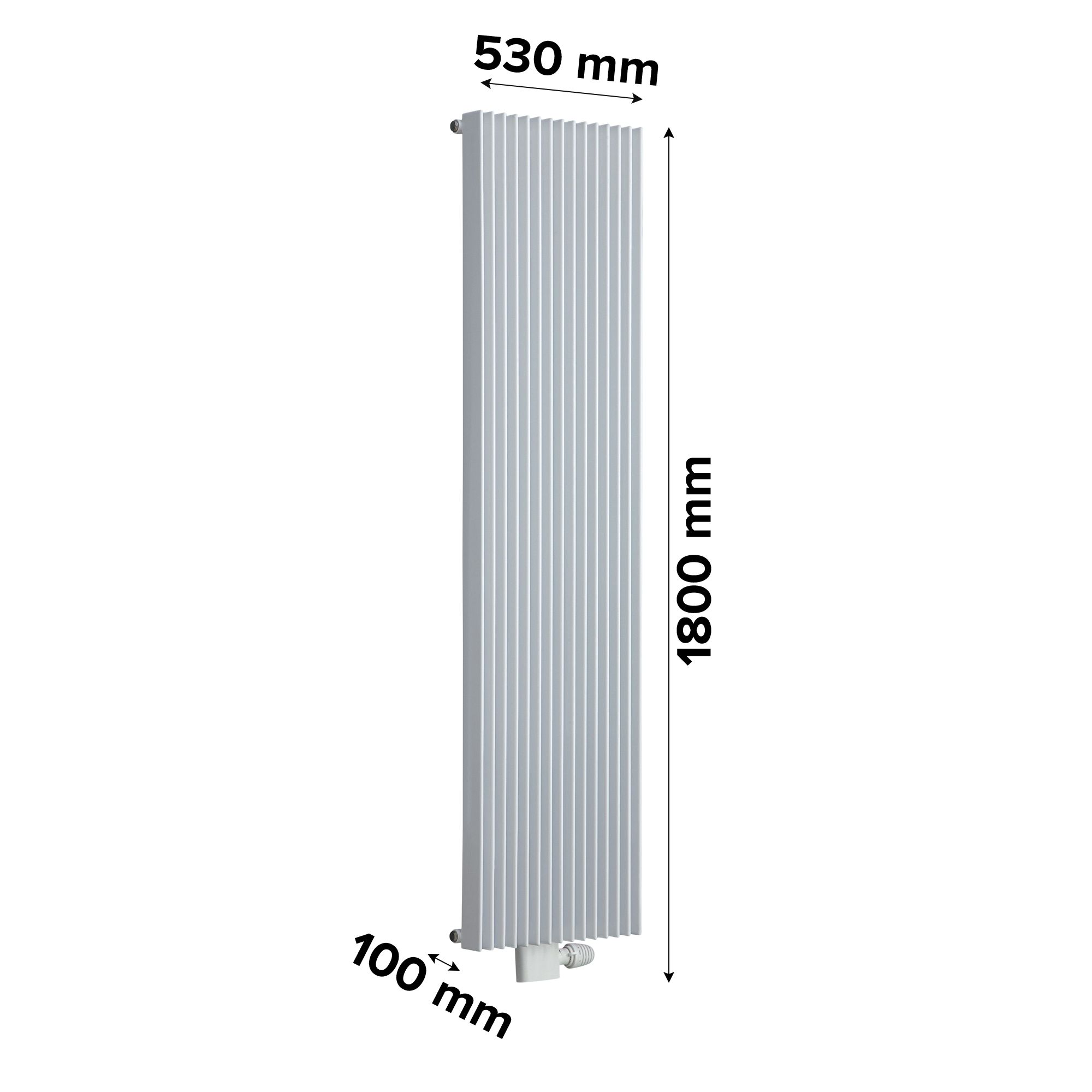Ximax Atlas White Vertical Designer Radiator, (W)530mm x (H)1800mm