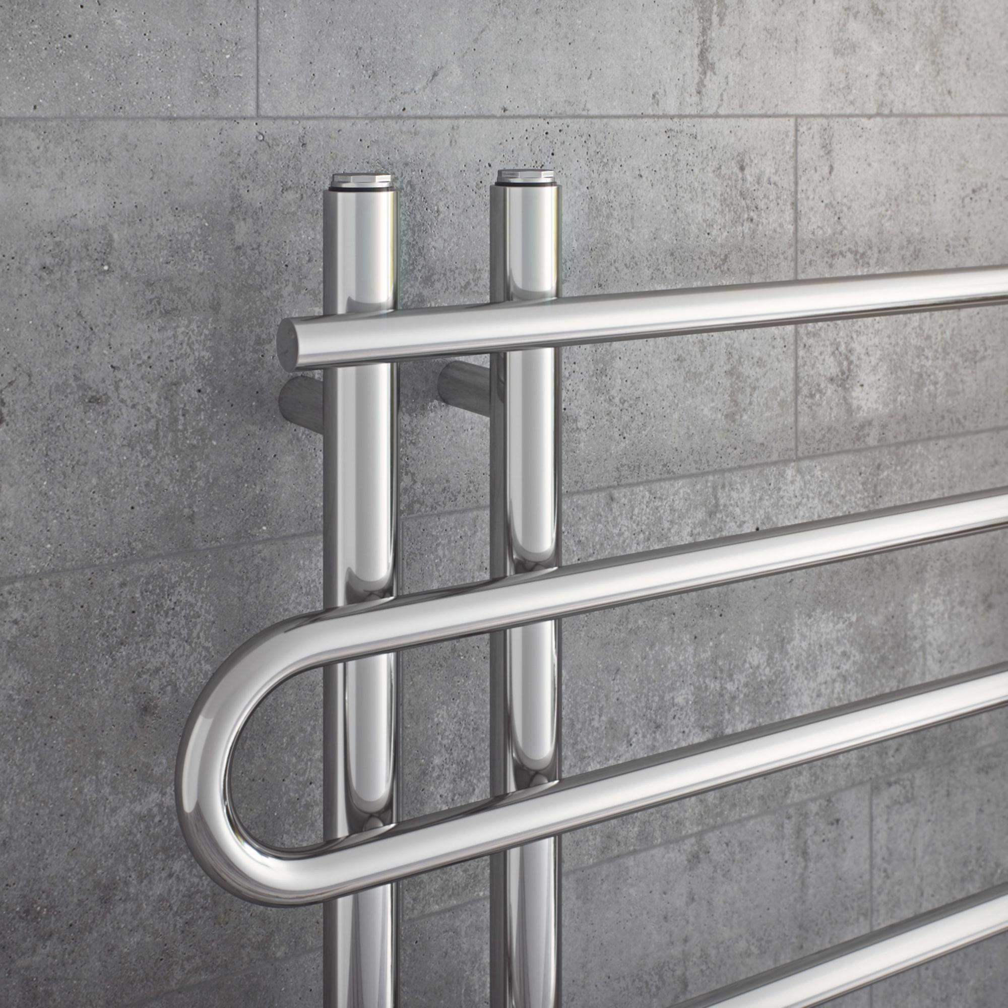 Ximax C8 Chrome effect Towel warmer (W)600mm x (H)1400mm