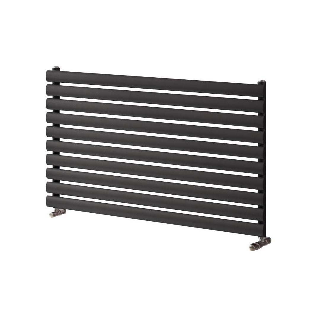 Ximax Champion Black silver Horizontal Designer Radiator, (W)1200mm x (H)584mm