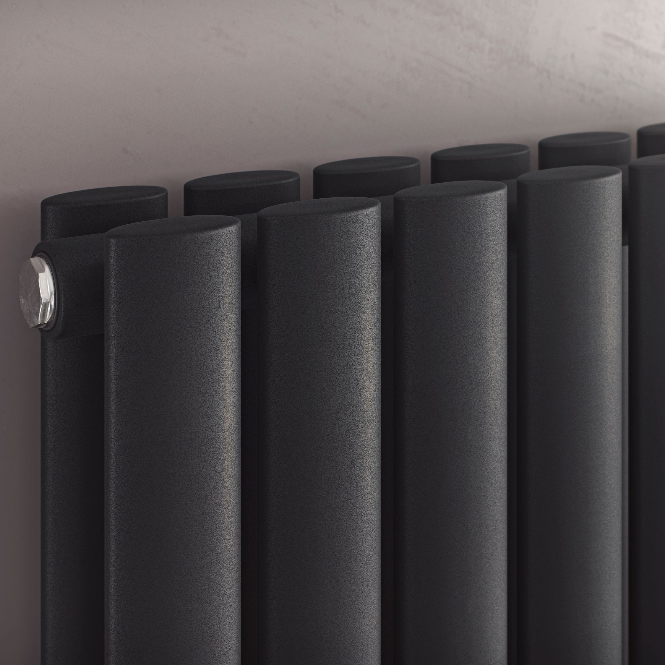 Ximax Champion Duplex Anthracite Horizontal Designer Radiator, (W)1200mm x (H)584mm