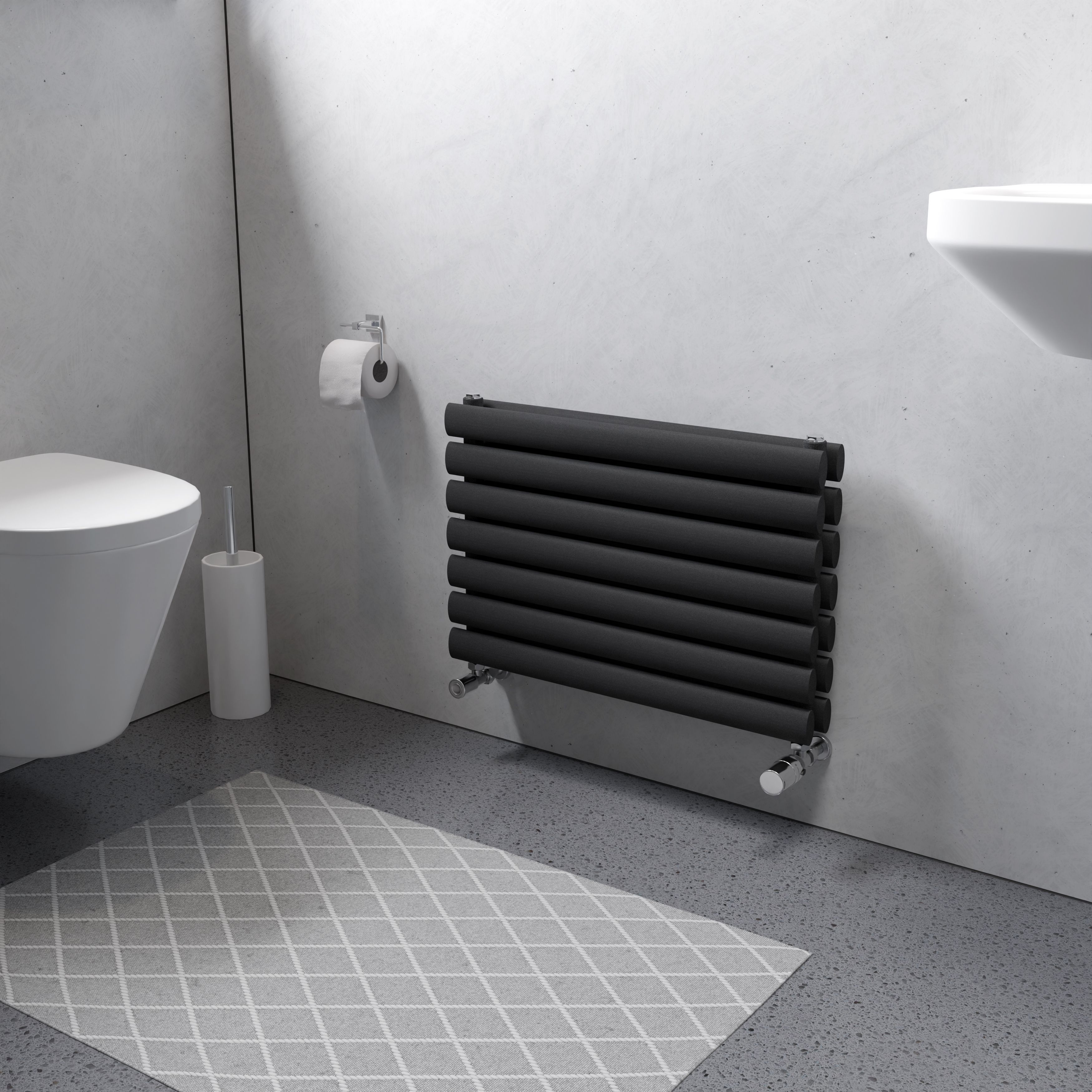 Ximax Champion Duplex Matt anthracite Horizontal Designer Radiator, (W)600mm x (H)410mm