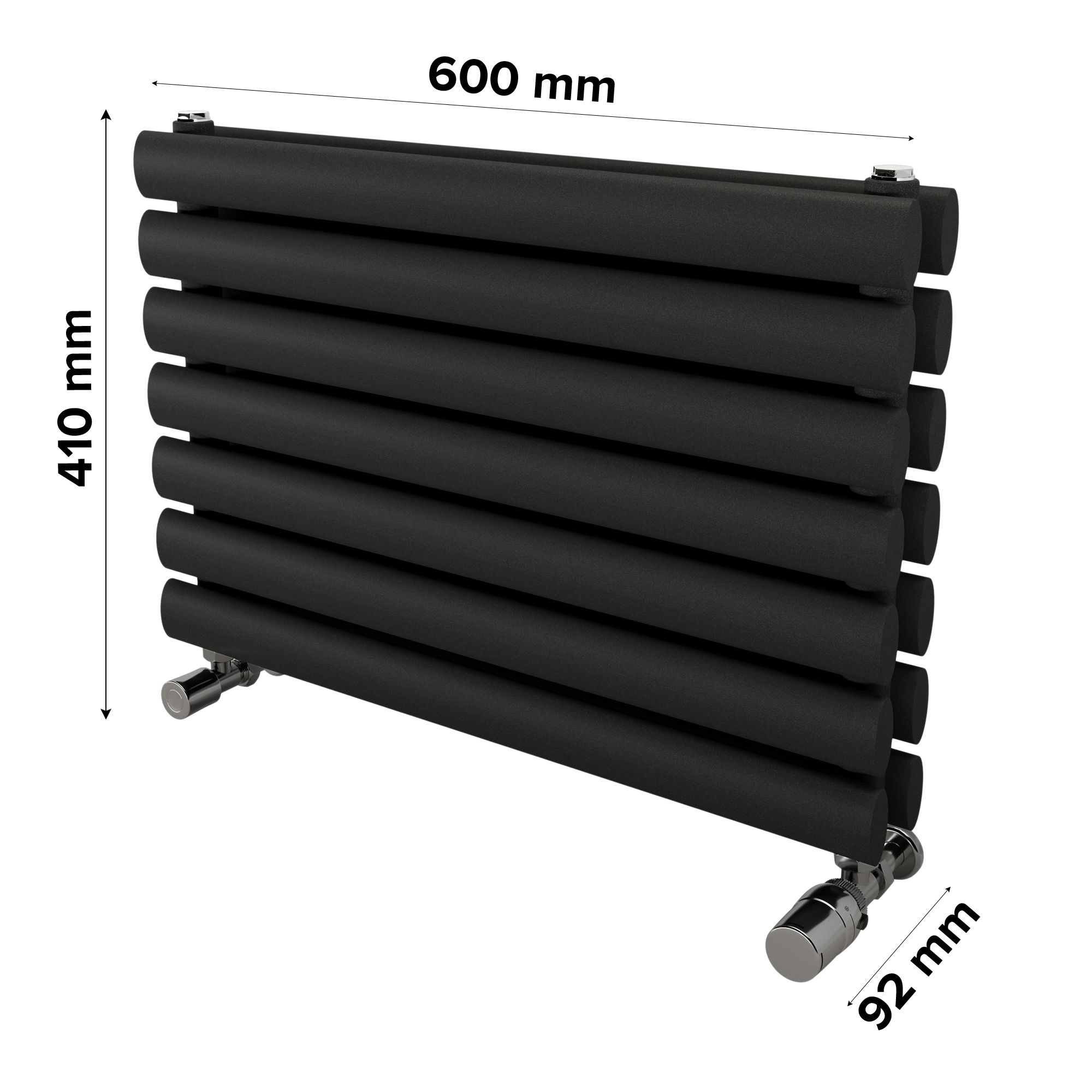 Ximax Champion Duplex Matt anthracite Horizontal Designer Radiator, (W)600mm x (H)410mm