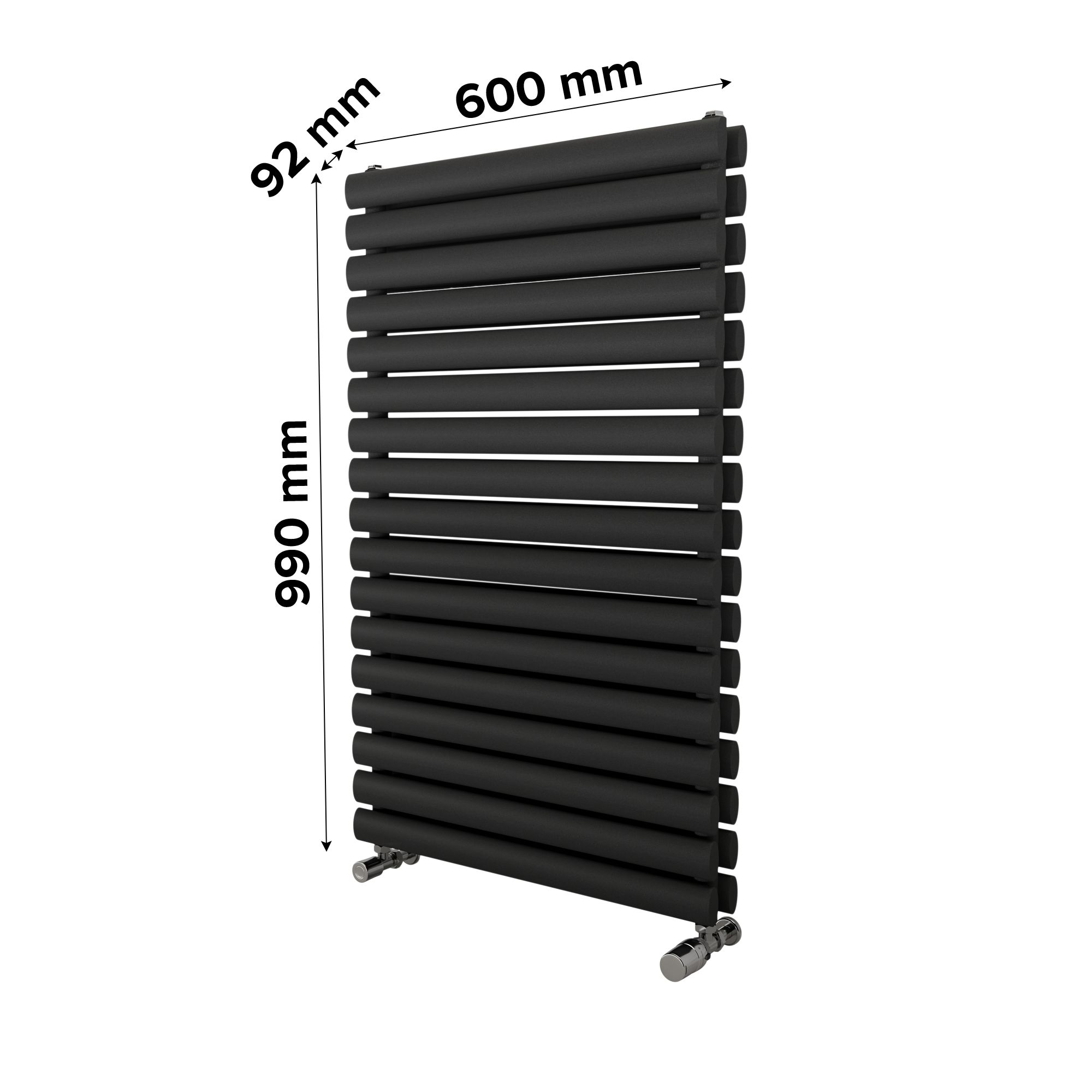 Ximax Champion Duplex Matt anthracite Vertical Designer Radiator, (W)600mm x (H)990mm