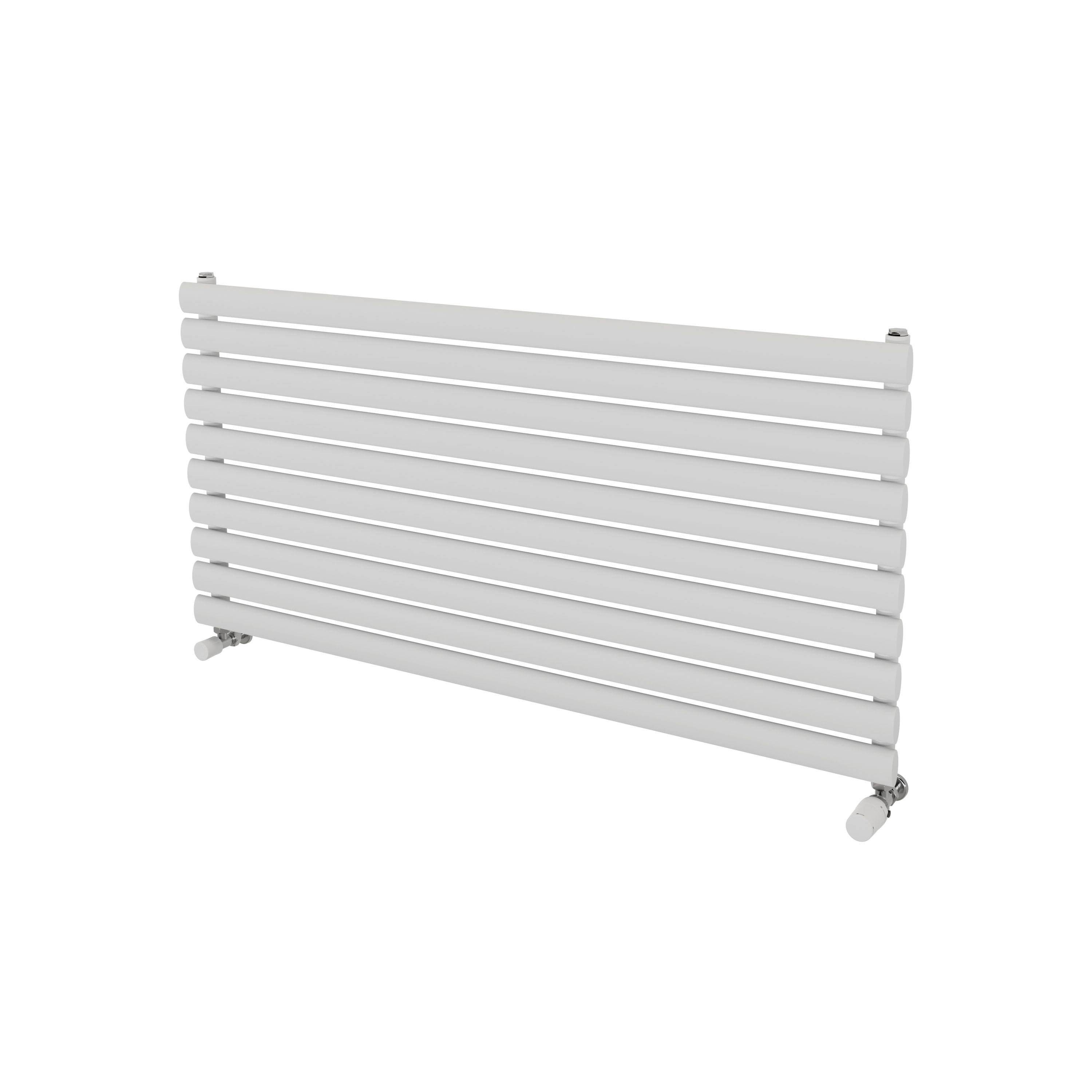 Ximax Champion Duplex Satin white Horizontal Designer Radiator, (W)1200mm x (H)584mm