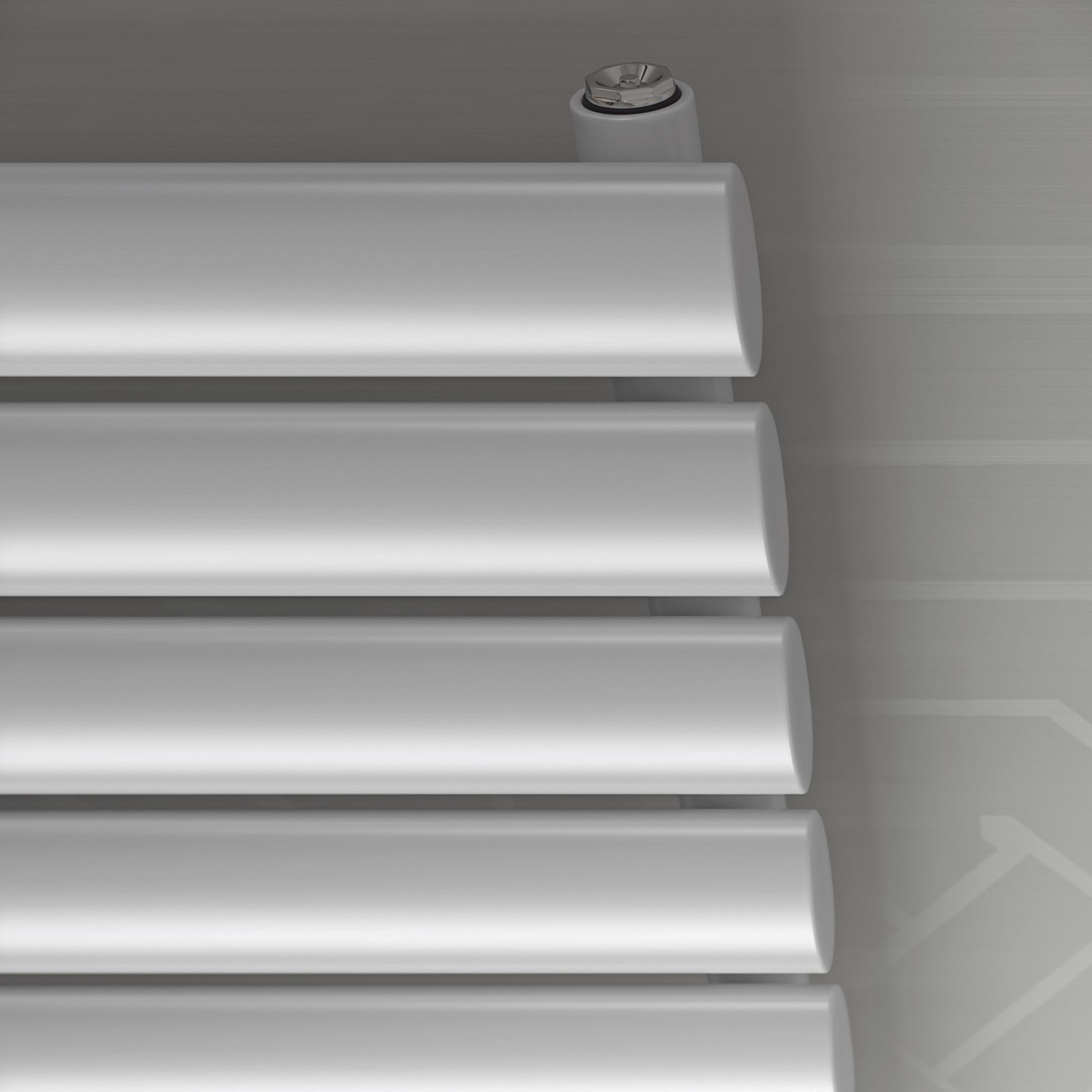Ximax Champion Duplex Satin white Horizontal Designer Radiator, (W)1200mm x (H)584mm