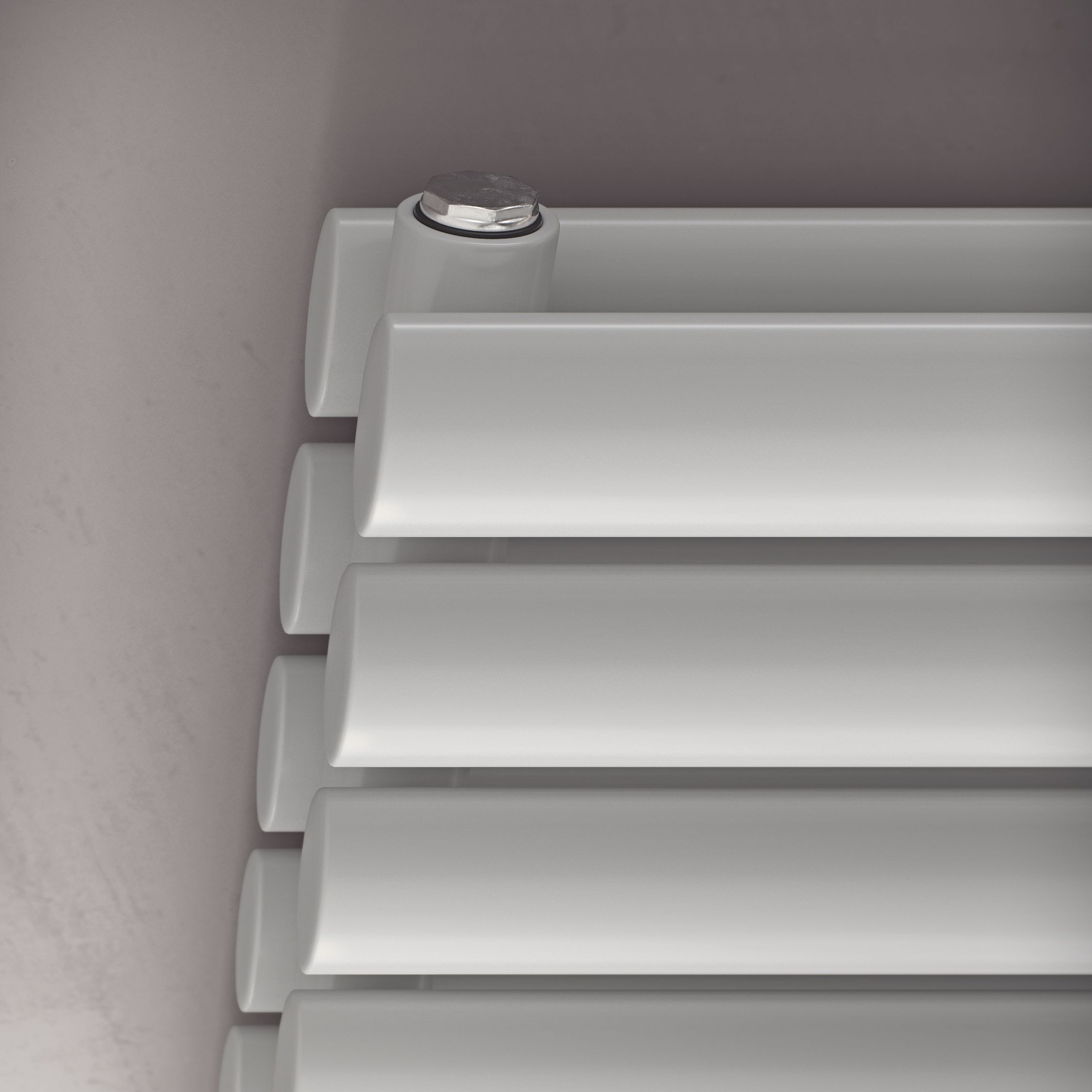 Ximax Champion Duplex Satin white Horizontal Designer Radiator, (W)1800mm x (H)236mm