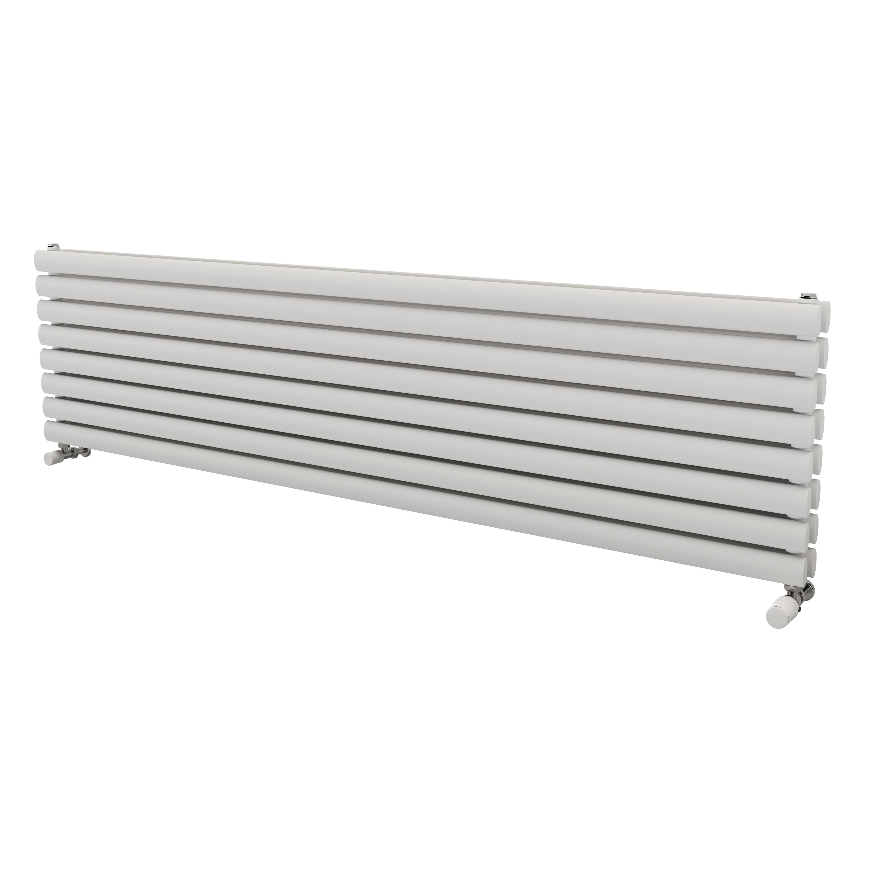 Ximax Champion Duplex Satin white Horizontal Designer Radiator, (W)1800mm x (H)468mm