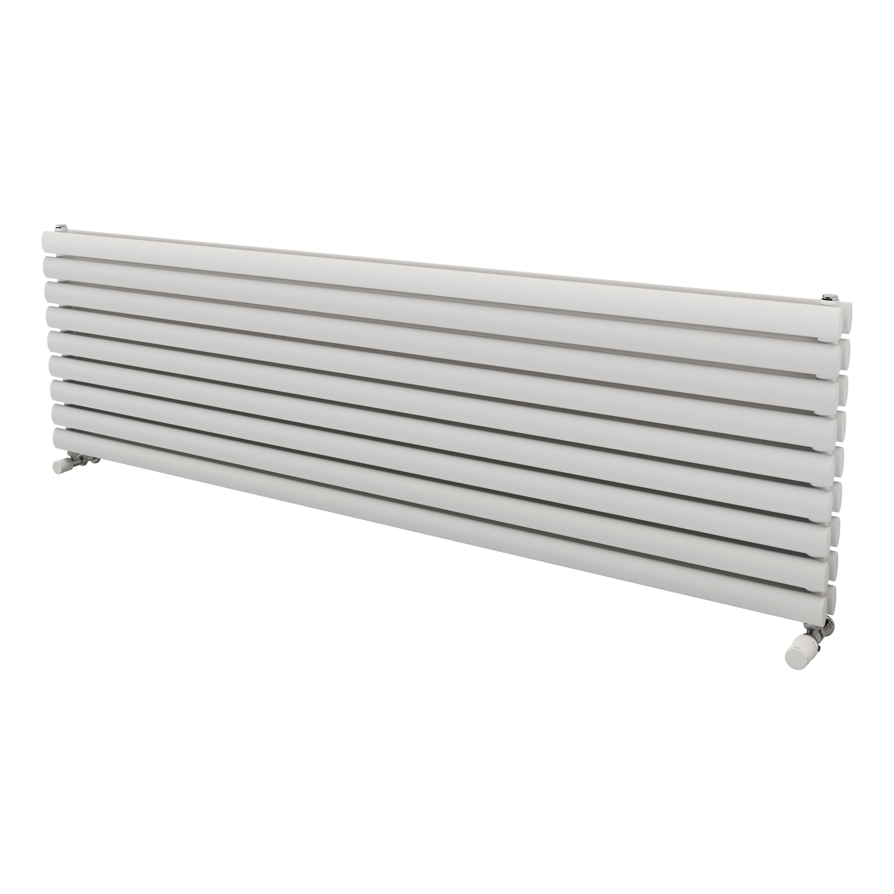 Ximax Champion Duplex Satin white Horizontal Designer Radiator, (W)1800mm x (H)526mm