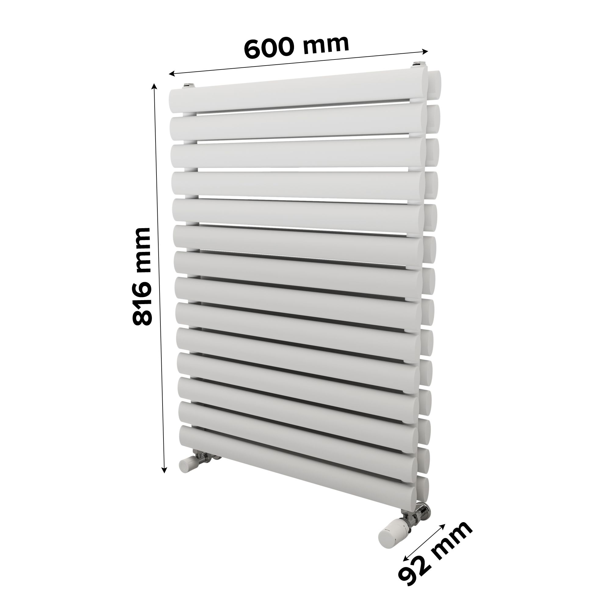 Ximax Champion Duplex Satin white Vertical Designer Radiator, (W)600mm x (H)816mm