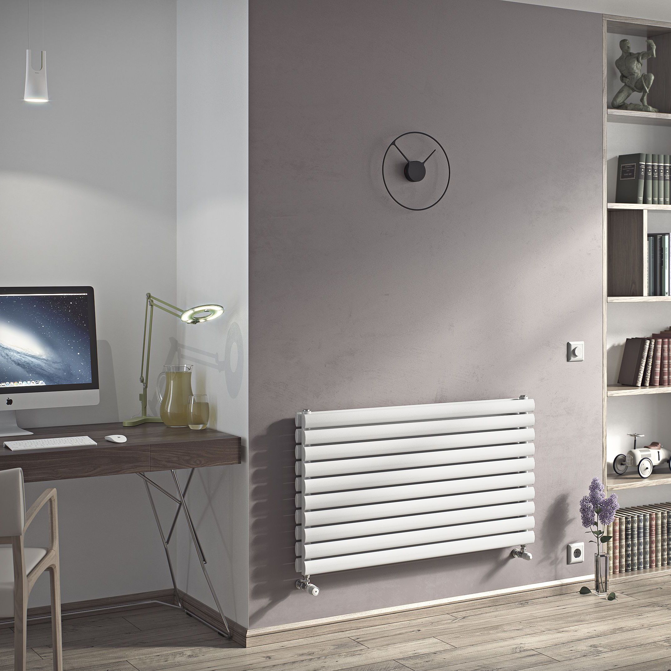 Ximax Champion Duplex White Horizontal Designer Radiator, (W)1000mm x (H)584mm