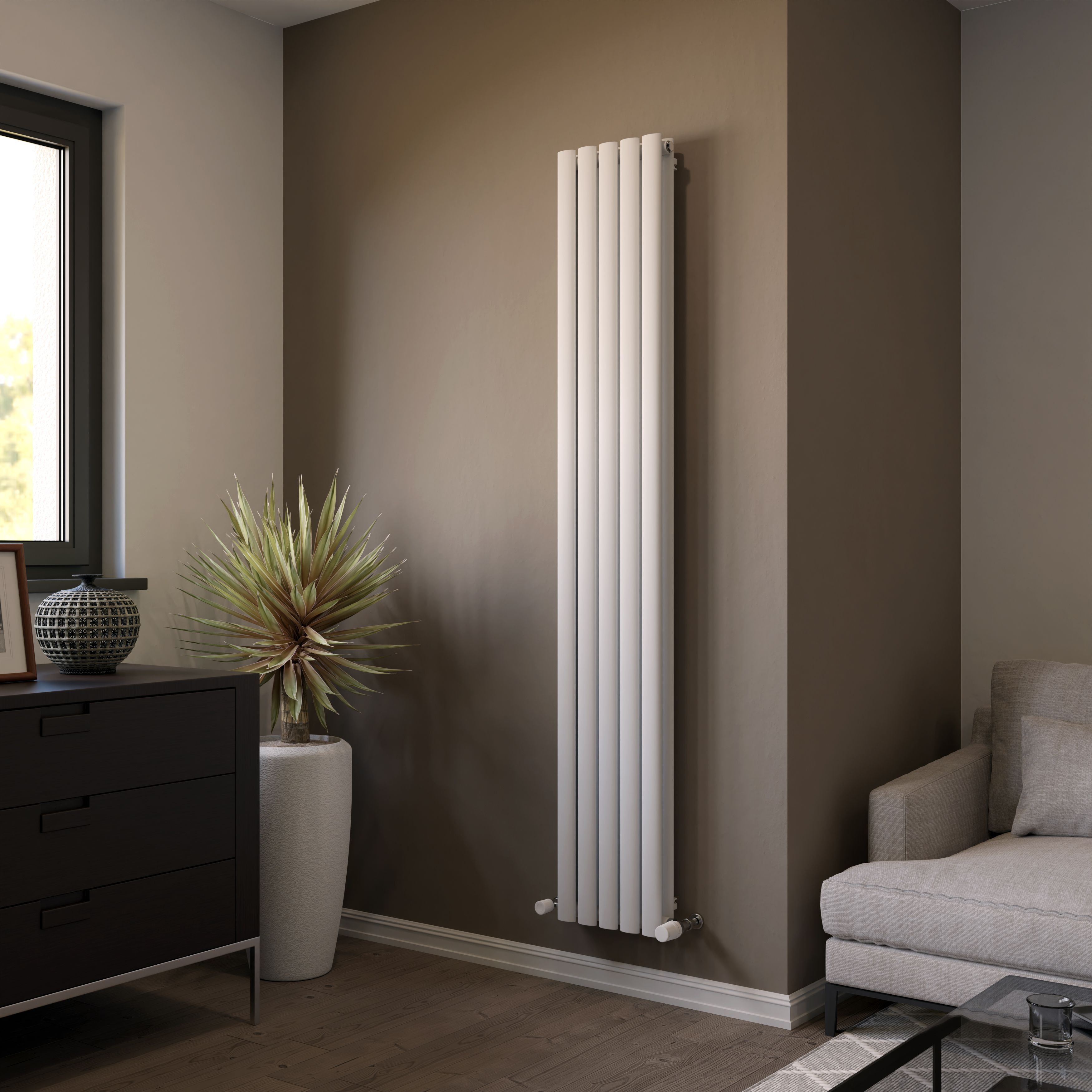 Ximax Champion Duplex White Vertical Designer Radiator, (W)294mm x